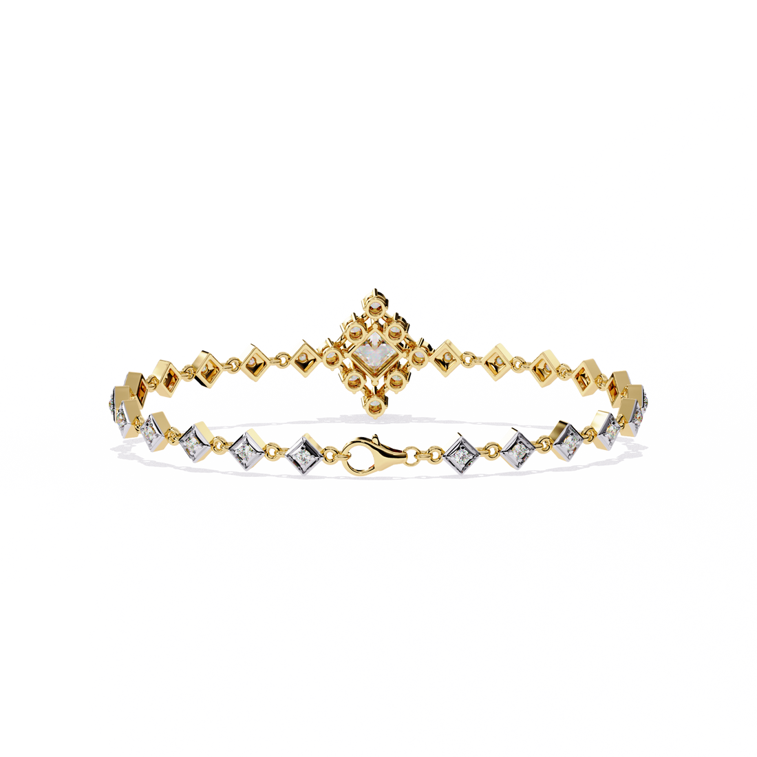 Fabulous  Bracelet With 18k Gold  Lab Grown Diamond.