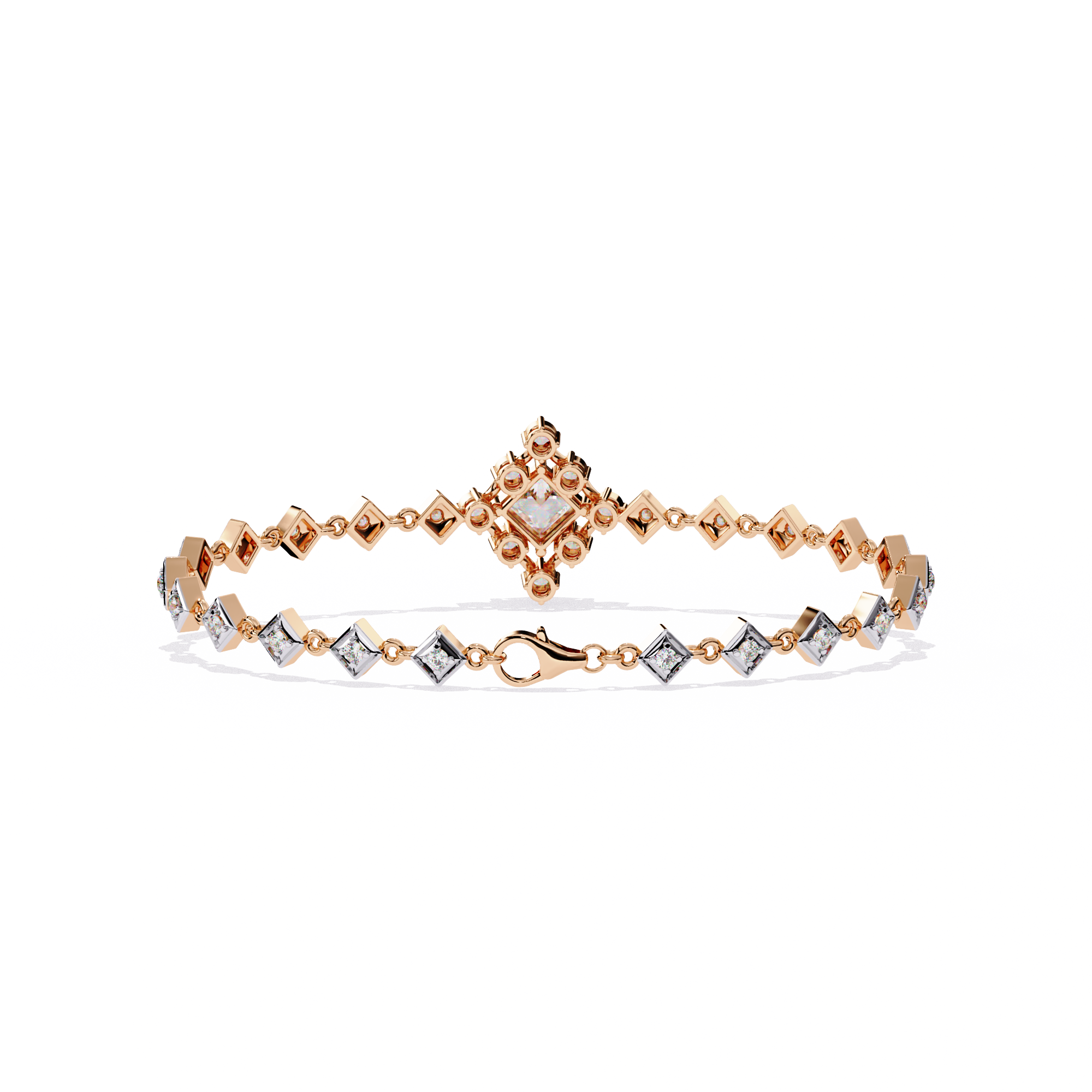 Fabulous  Bracelet With 18k Gold  Lab Grown Diamond.