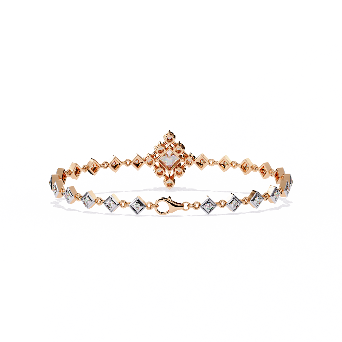 Fabulous  Bracelet With 18k Gold  Lab Grown Diamond.