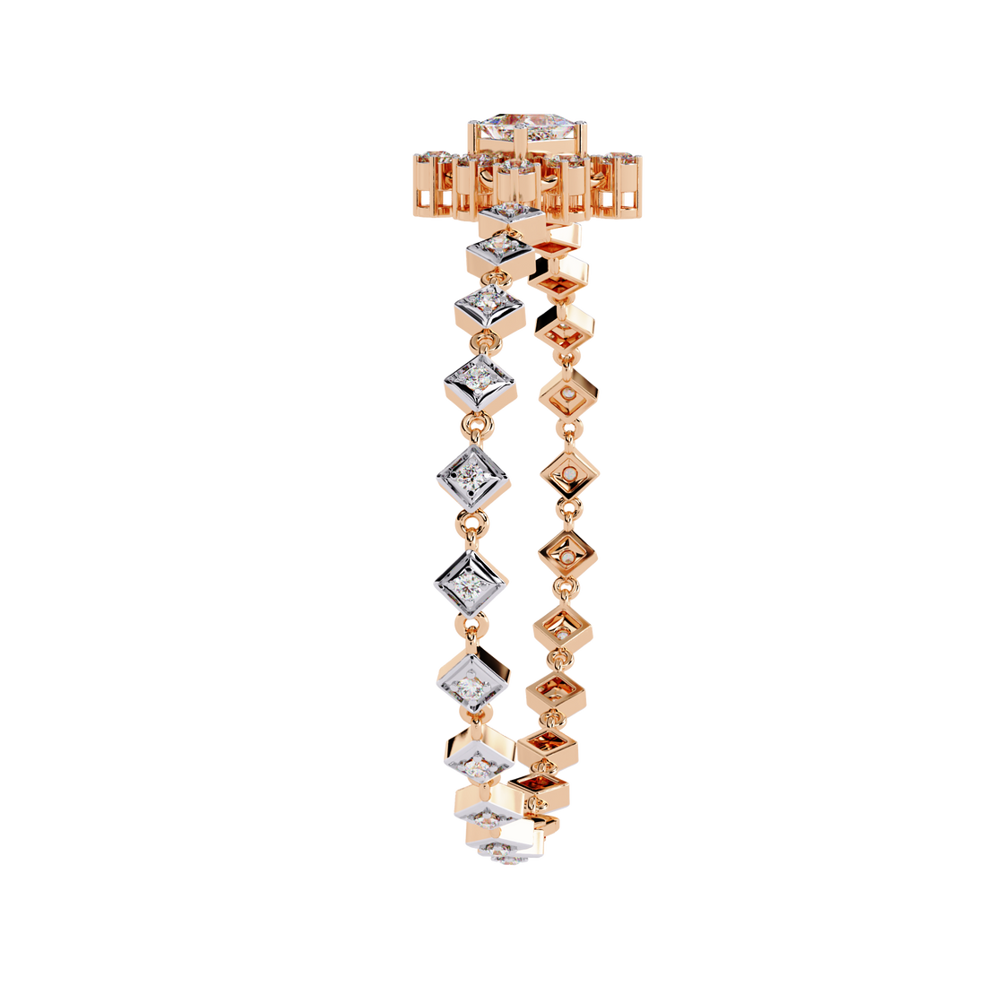 Fabulous  Bracelet With 18k Gold  Lab Grown Diamond.