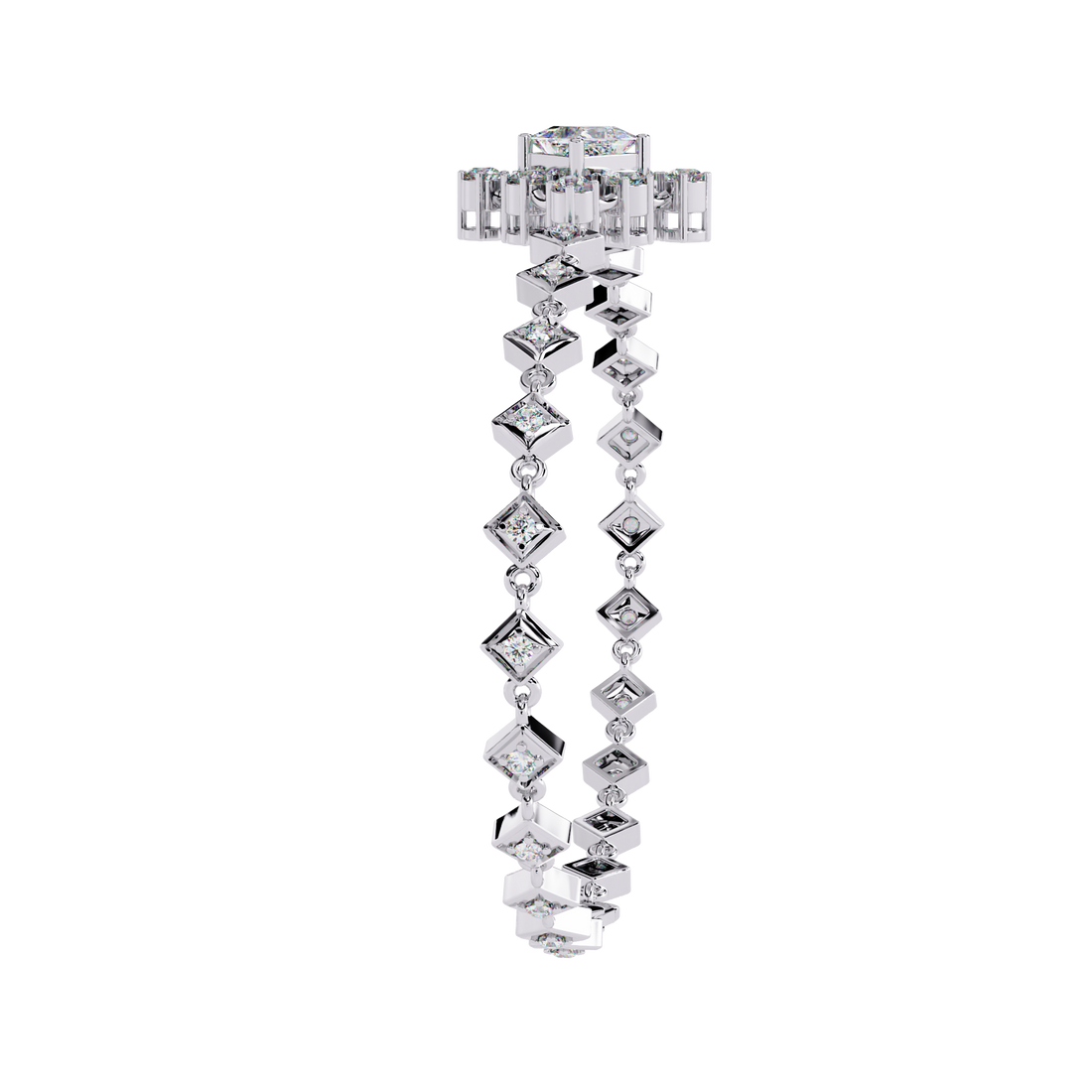 Fabulous  Bracelet With 18k Gold  Lab Grown Diamond.