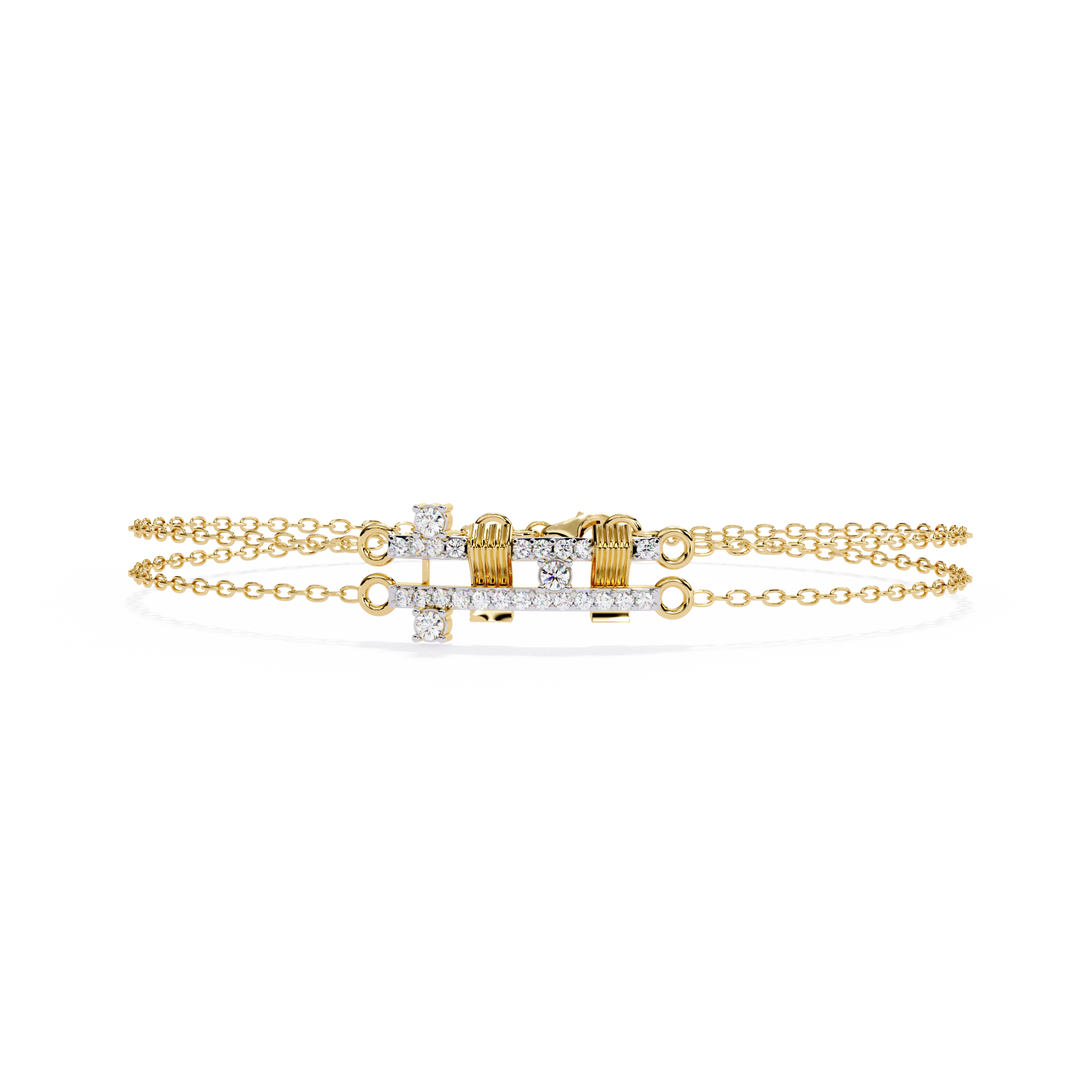 Fabulous  Bracelet With 18k Gold  Lab Grown Diamond.