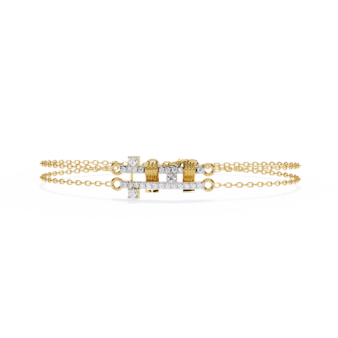 Fabulous  Bracelet With 18k Gold  Lab Grown Diamond.
