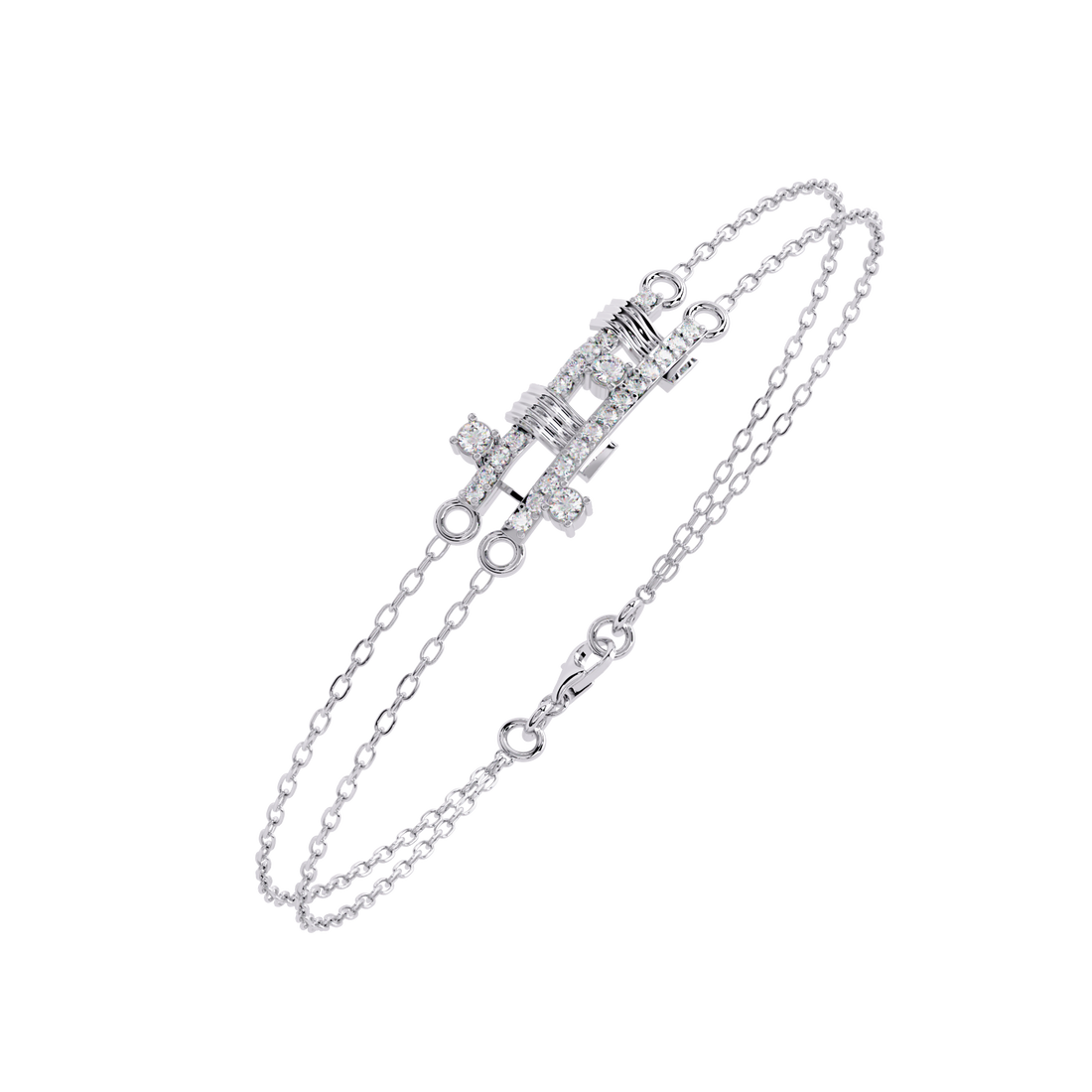 Fabulous  Bracelet With 18k Gold  Lab Grown Diamond.
