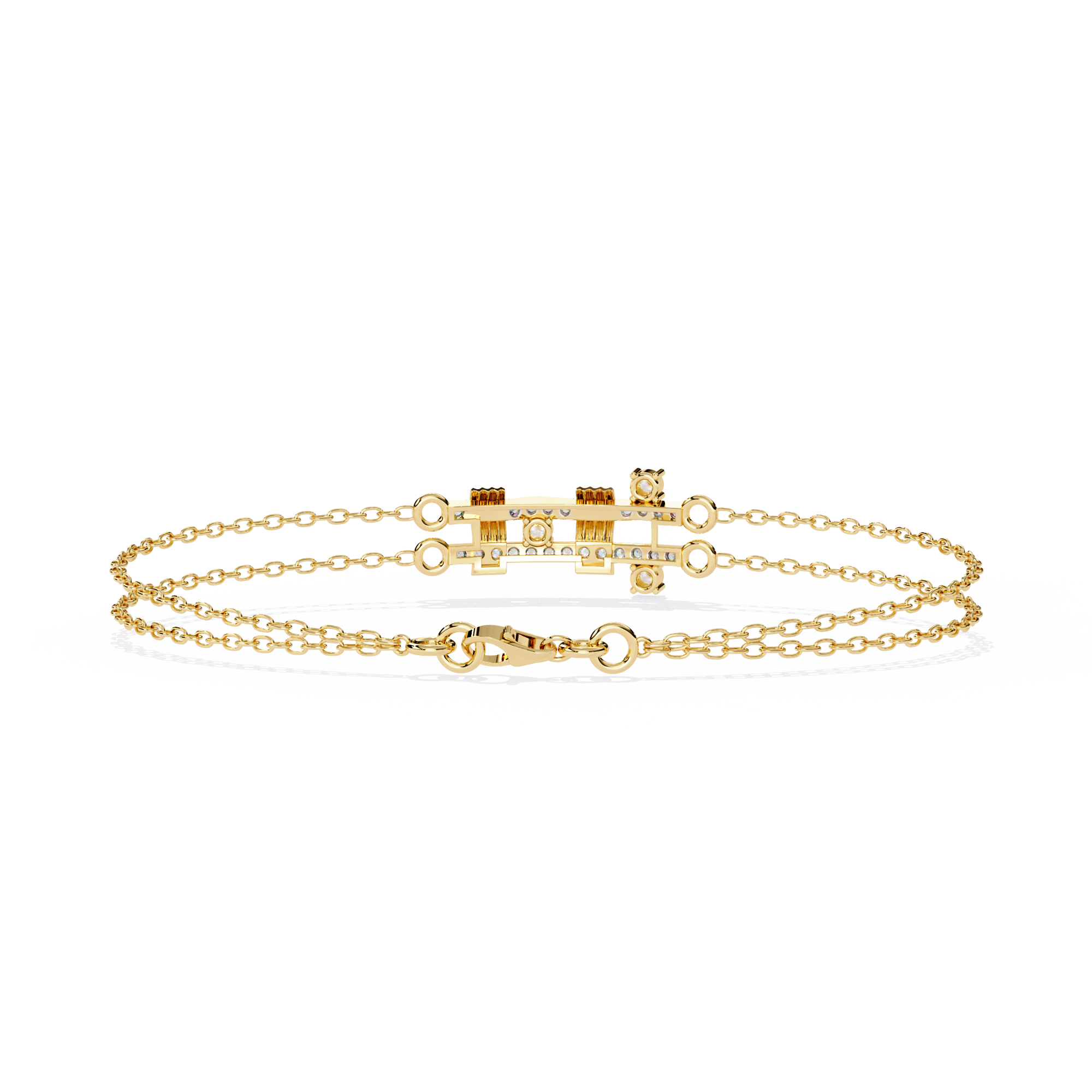 Fabulous  Bracelet With 18k Gold  Lab Grown Diamond.