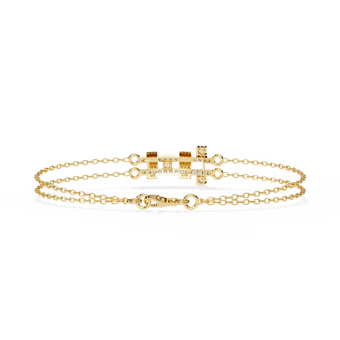 Fabulous  Bracelet With 18k Gold  Lab Grown Diamond.