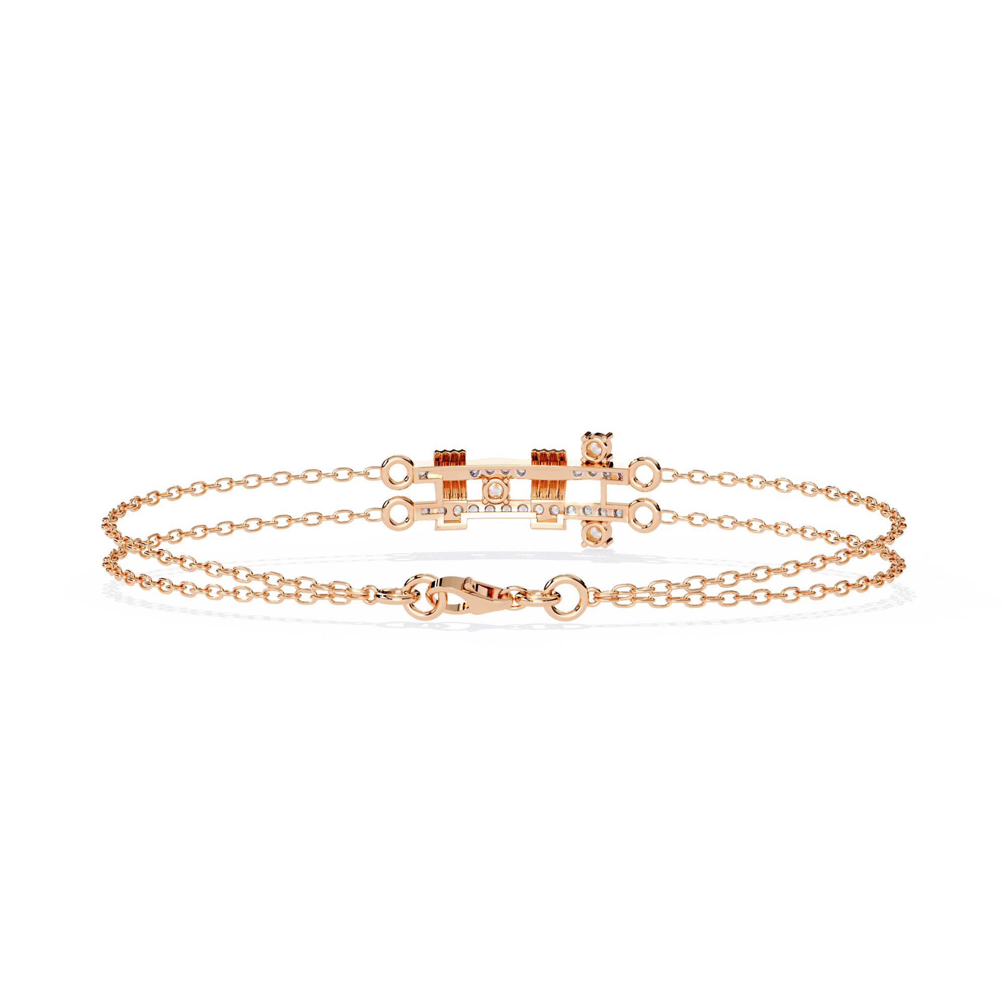 Fabulous  Bracelet With 18k Gold  Lab Grown Diamond.