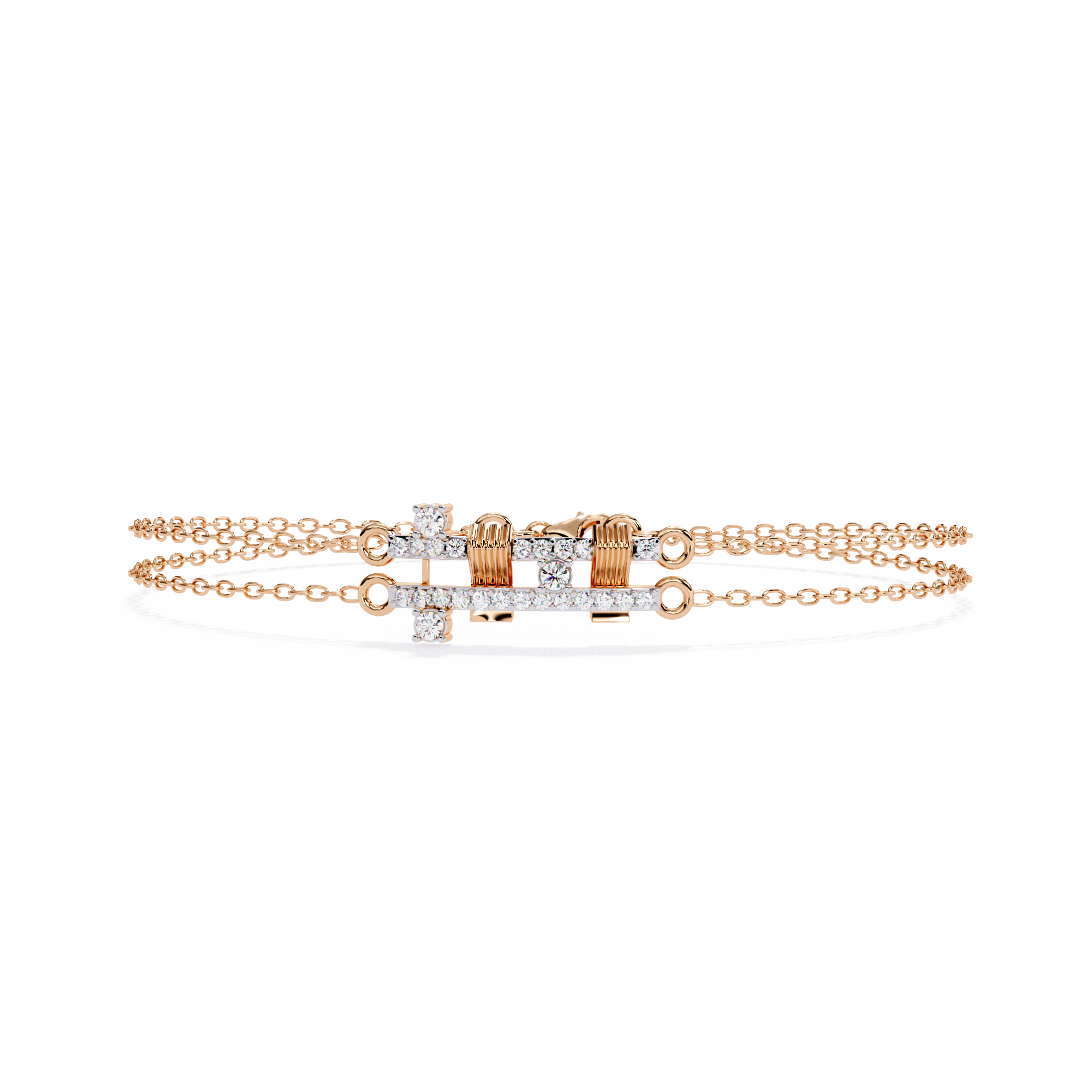 Fabulous  Bracelet With 18k Gold  Lab Grown Diamond.