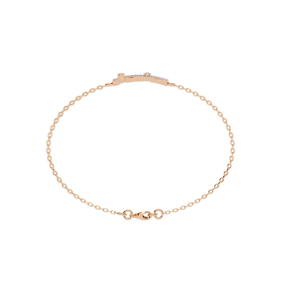 Fabulous  Bracelet With 18k Gold  Lab Grown Diamond.