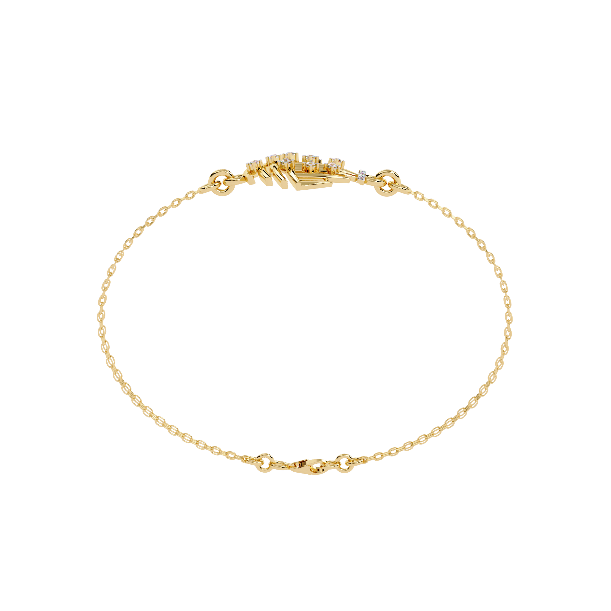 Fabulous  Bracelet With 18k Gold  Lab Grown Diamond.