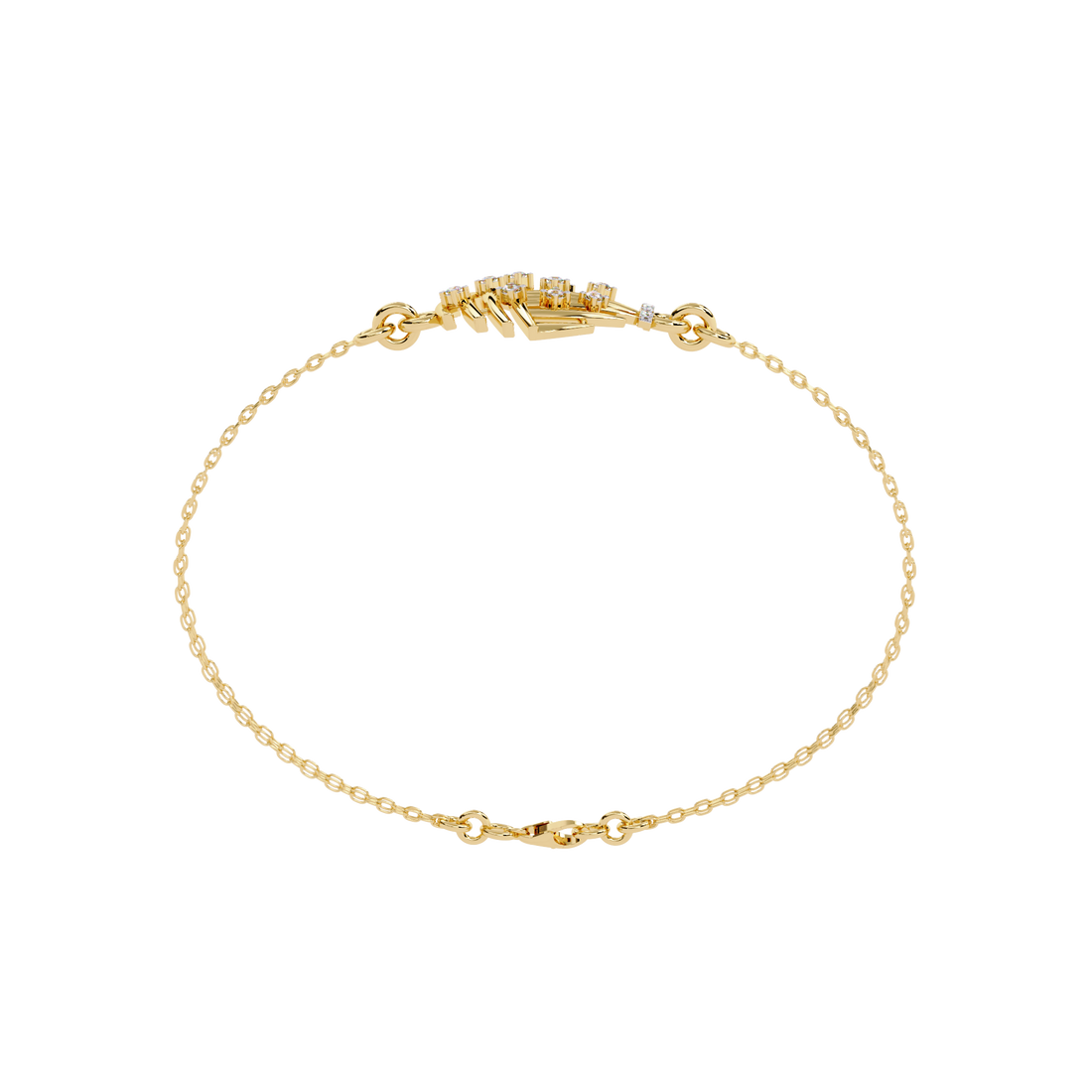 Fabulous  Bracelet With 18k Gold  Lab Grown Diamond.