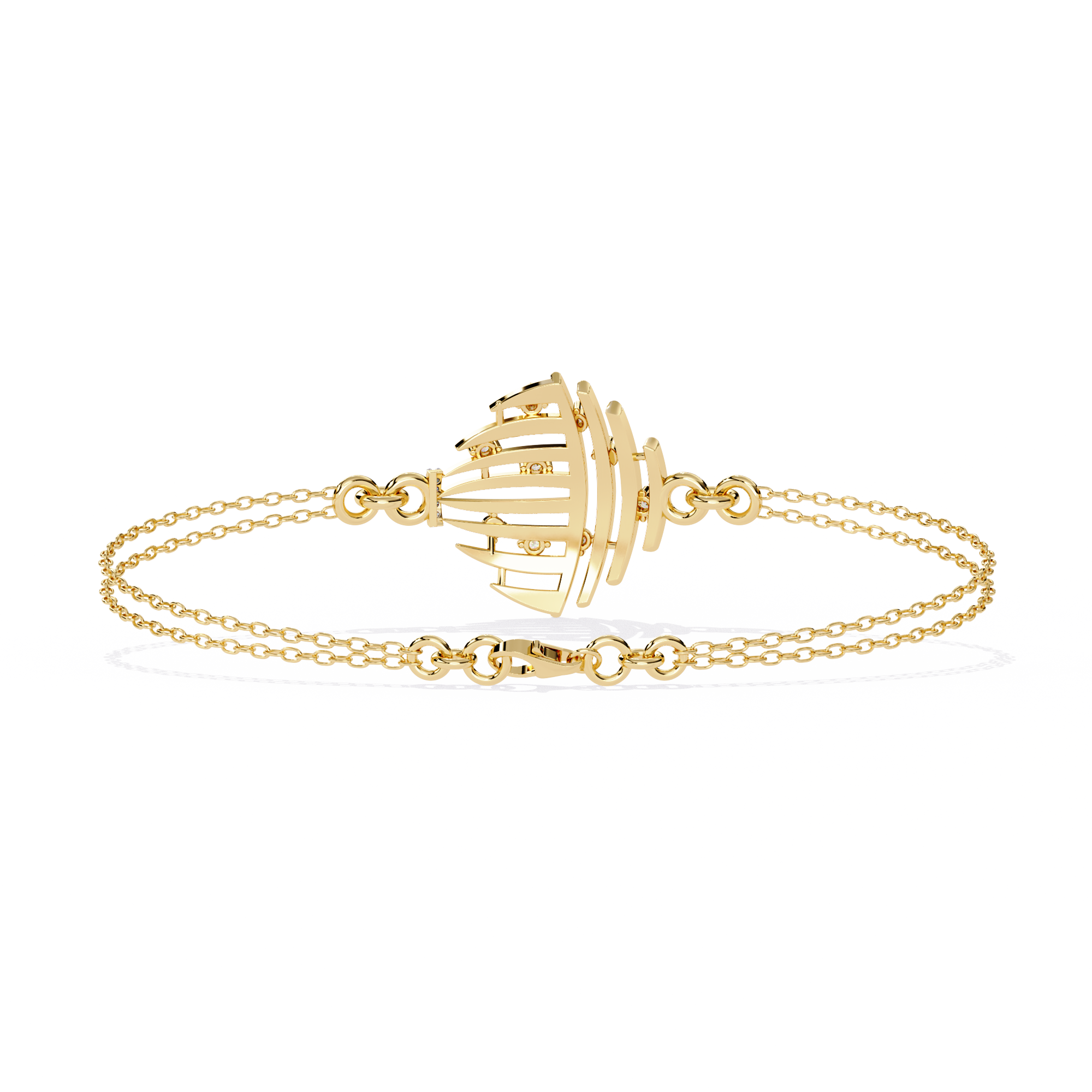 Fabulous  Bracelet With 18k Gold  Lab Grown Diamond.