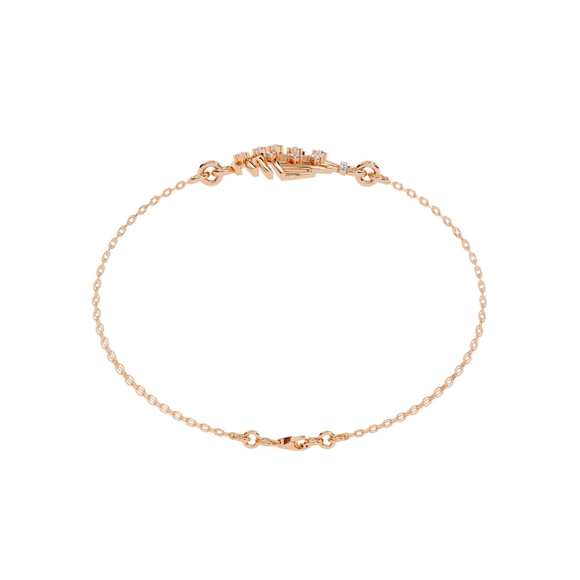 Fabulous  Bracelet With 18k Gold  Lab Grown Diamond.