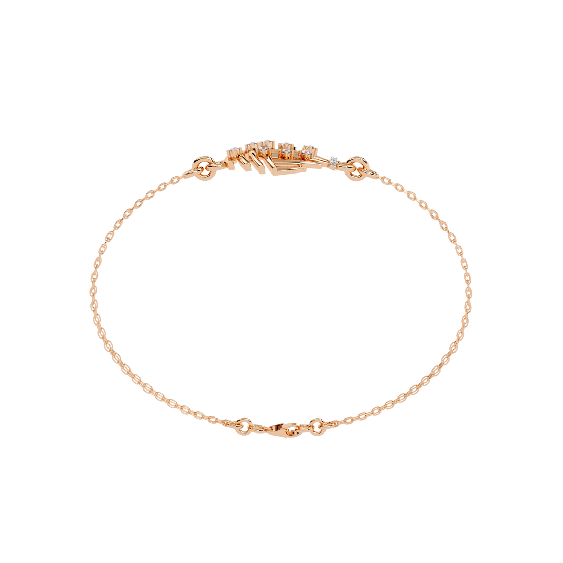 Fabulous  Bracelet With 18k Gold  Lab Grown Diamond.