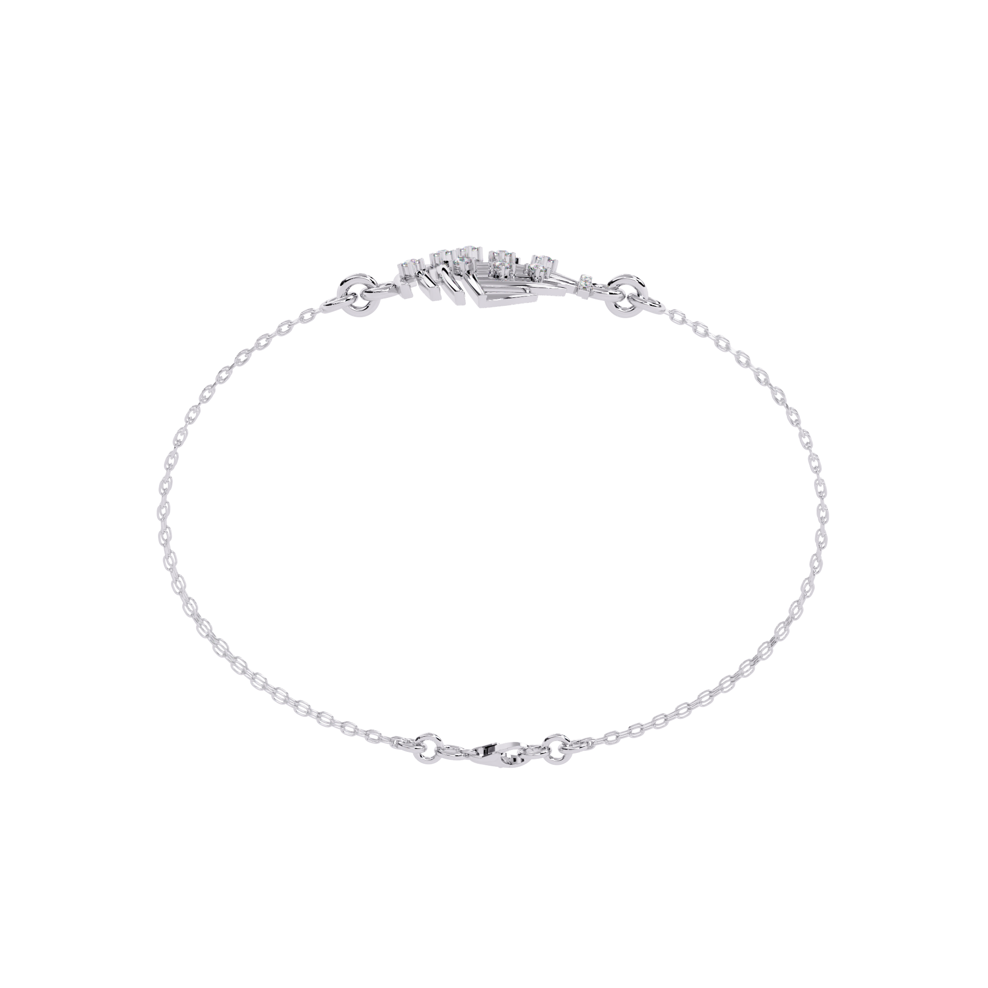 Fabulous  Bracelet With 18k Gold  Lab Grown Diamond.