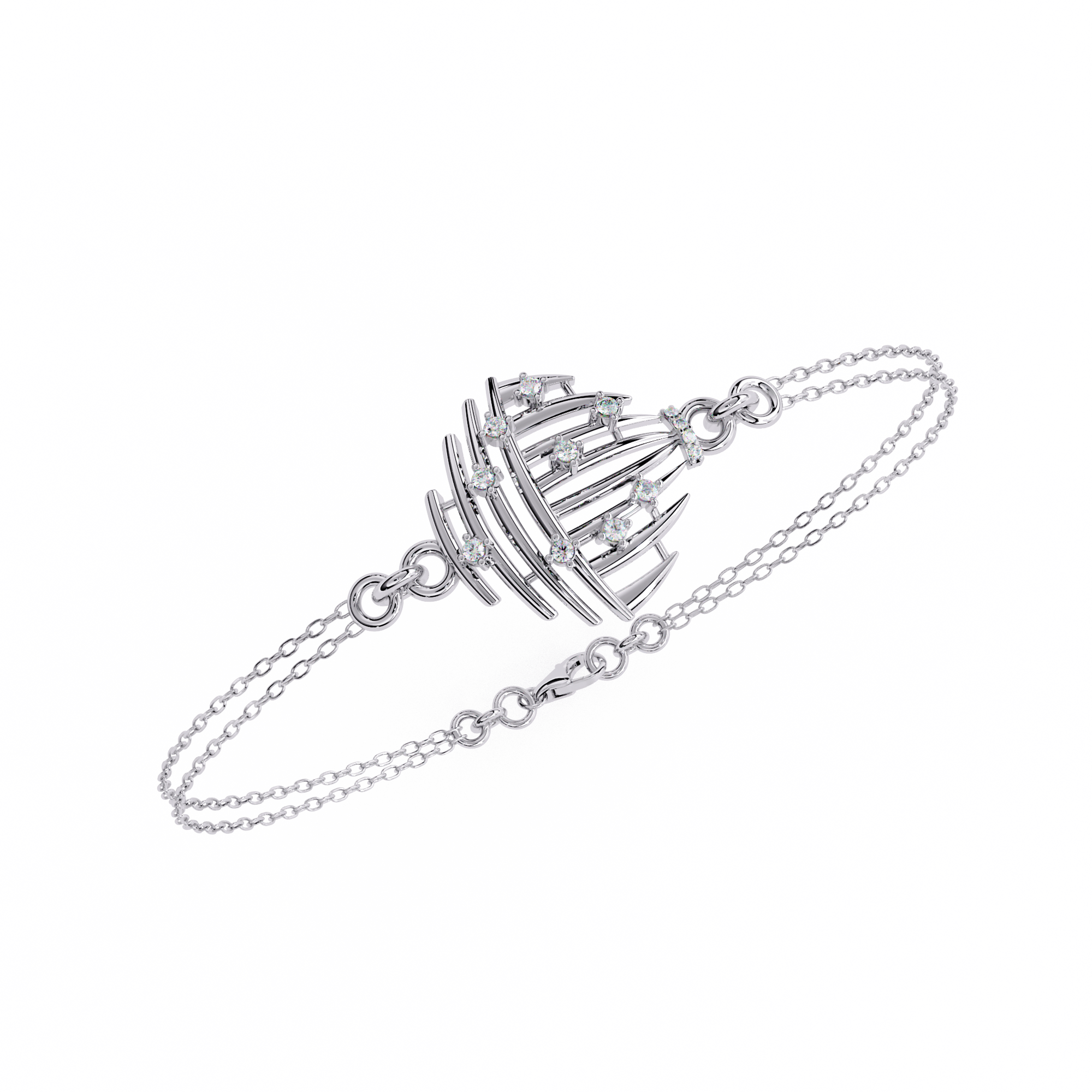 Fabulous  Bracelet With 18k Gold  Lab Grown Diamond.