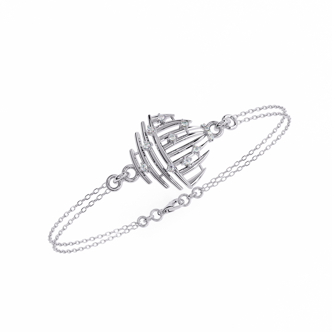 Fabulous  Bracelet With 18k Gold  Lab Grown Diamond.