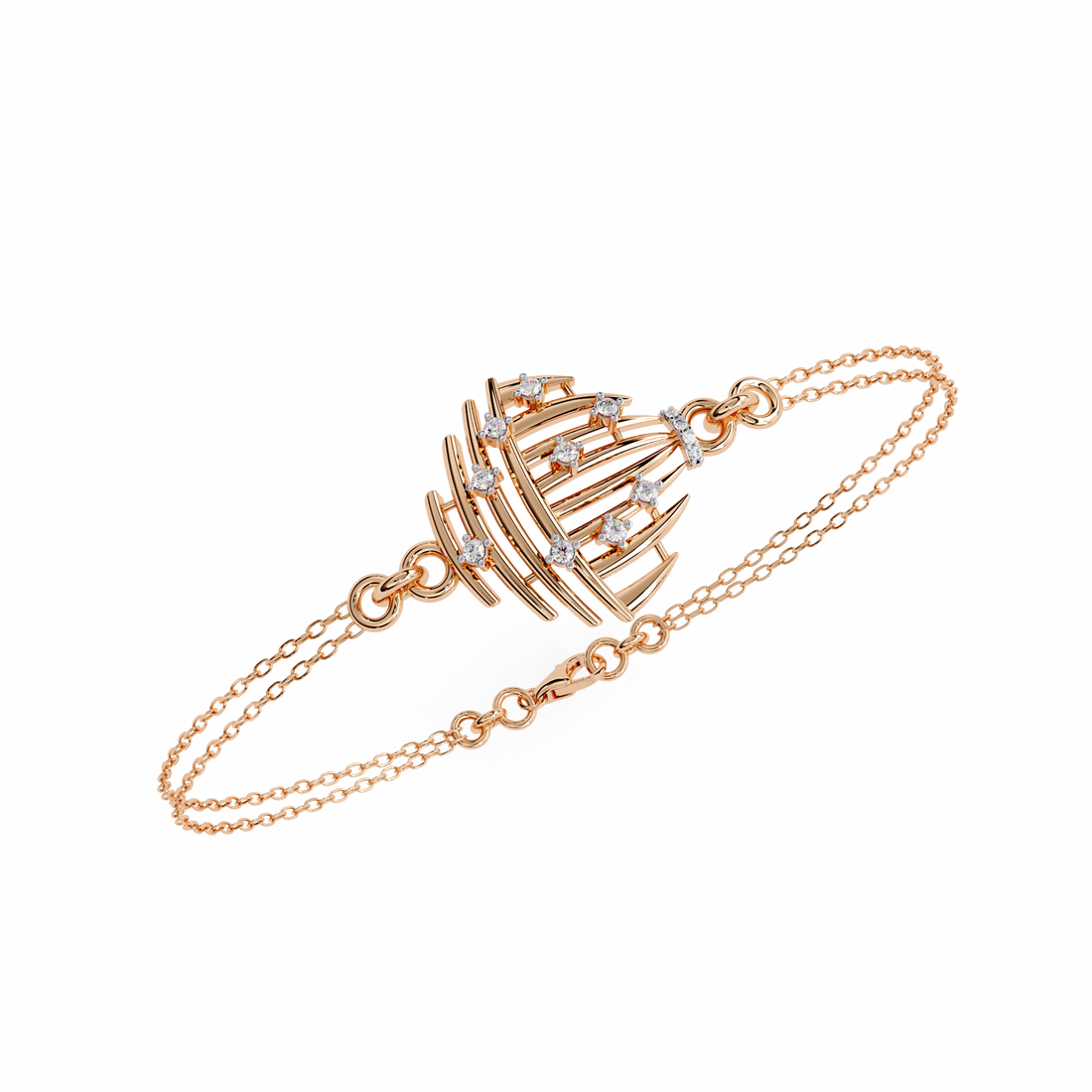 Fabulous  Bracelet With 18k Gold  Lab Grown Diamond.