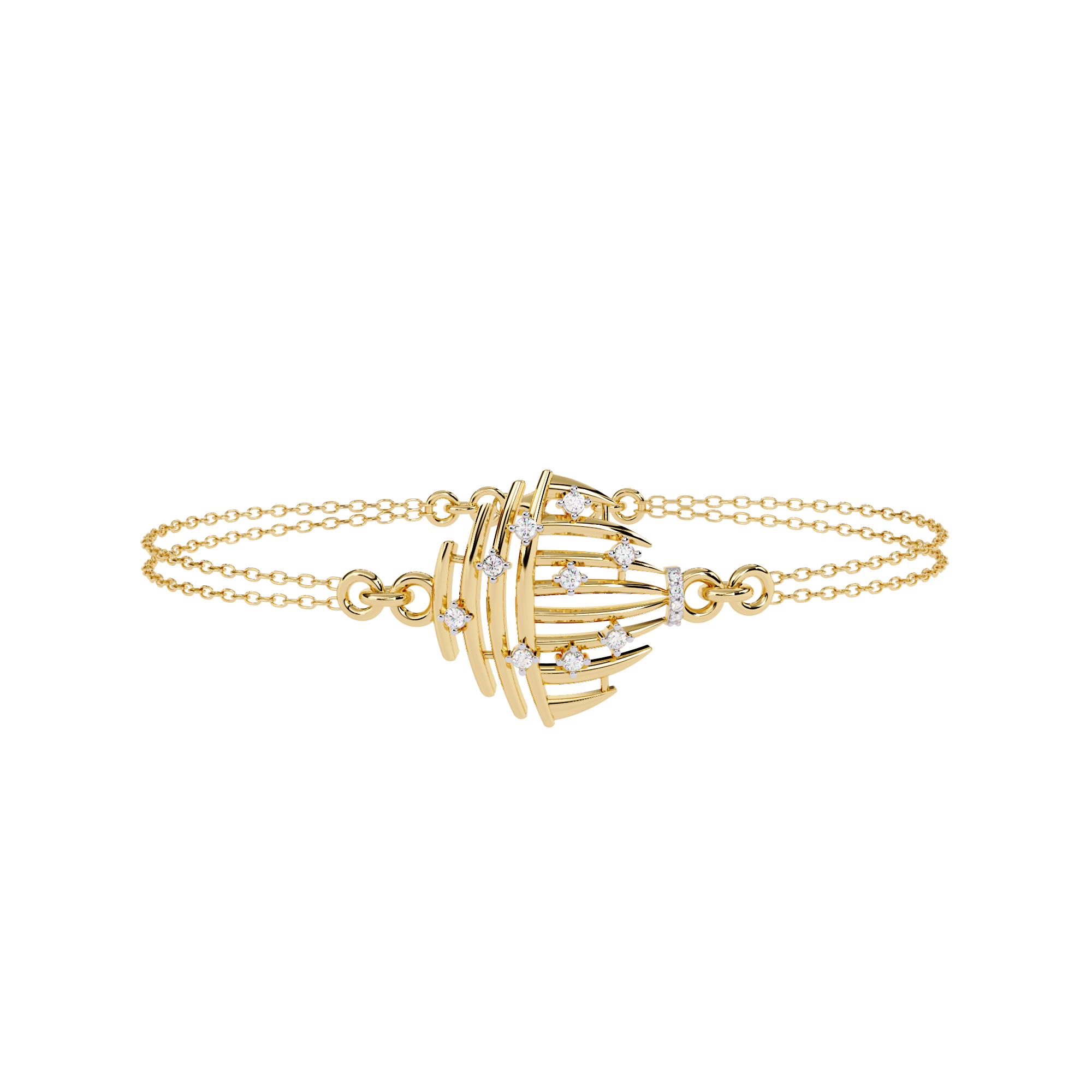 Fabulous  Bracelet With 18k Gold  Lab Grown Diamond.