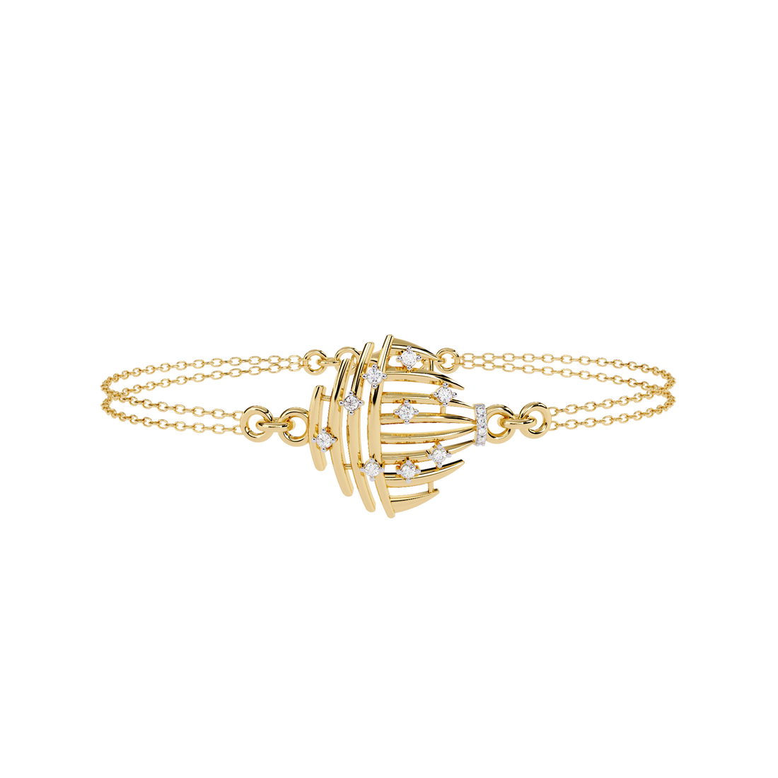 Fabulous  Bracelet With 18k Gold  Lab Grown Diamond.