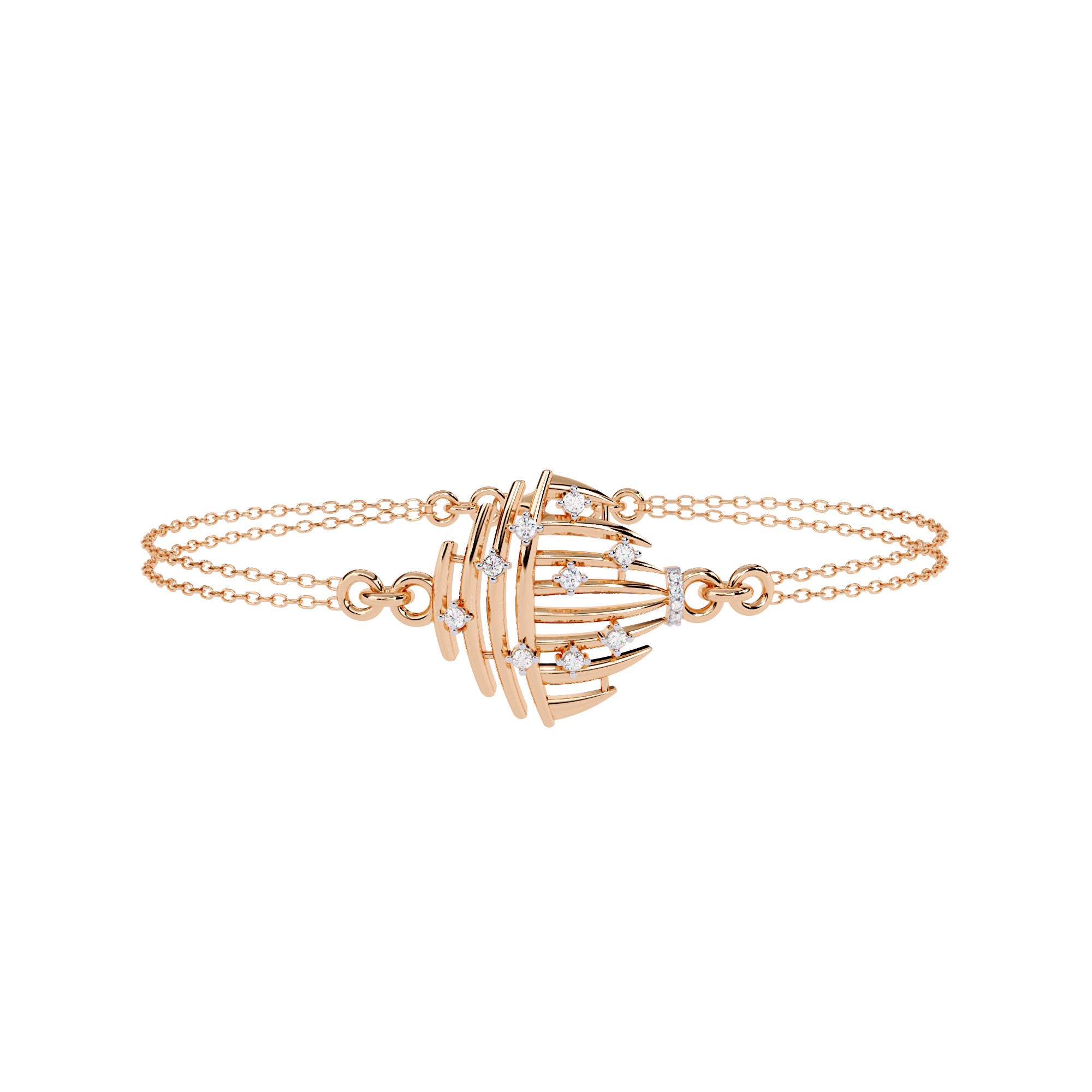 Fabulous  Bracelet With 18k Gold  Lab Grown Diamond.