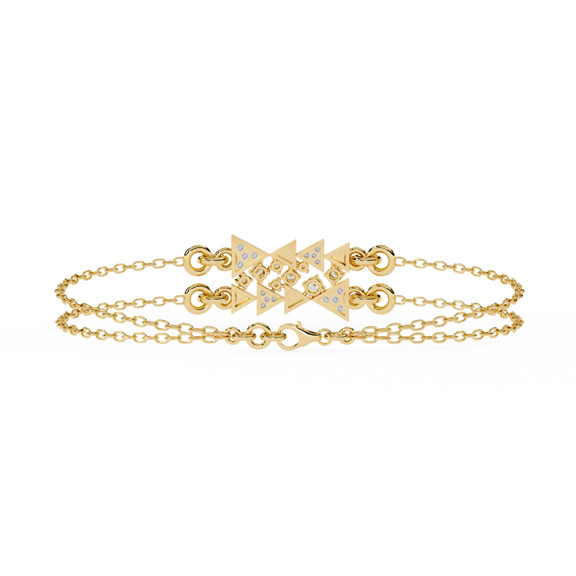 Fabulous  Bracelet With 18k Gold  Lab Grown Diamond.