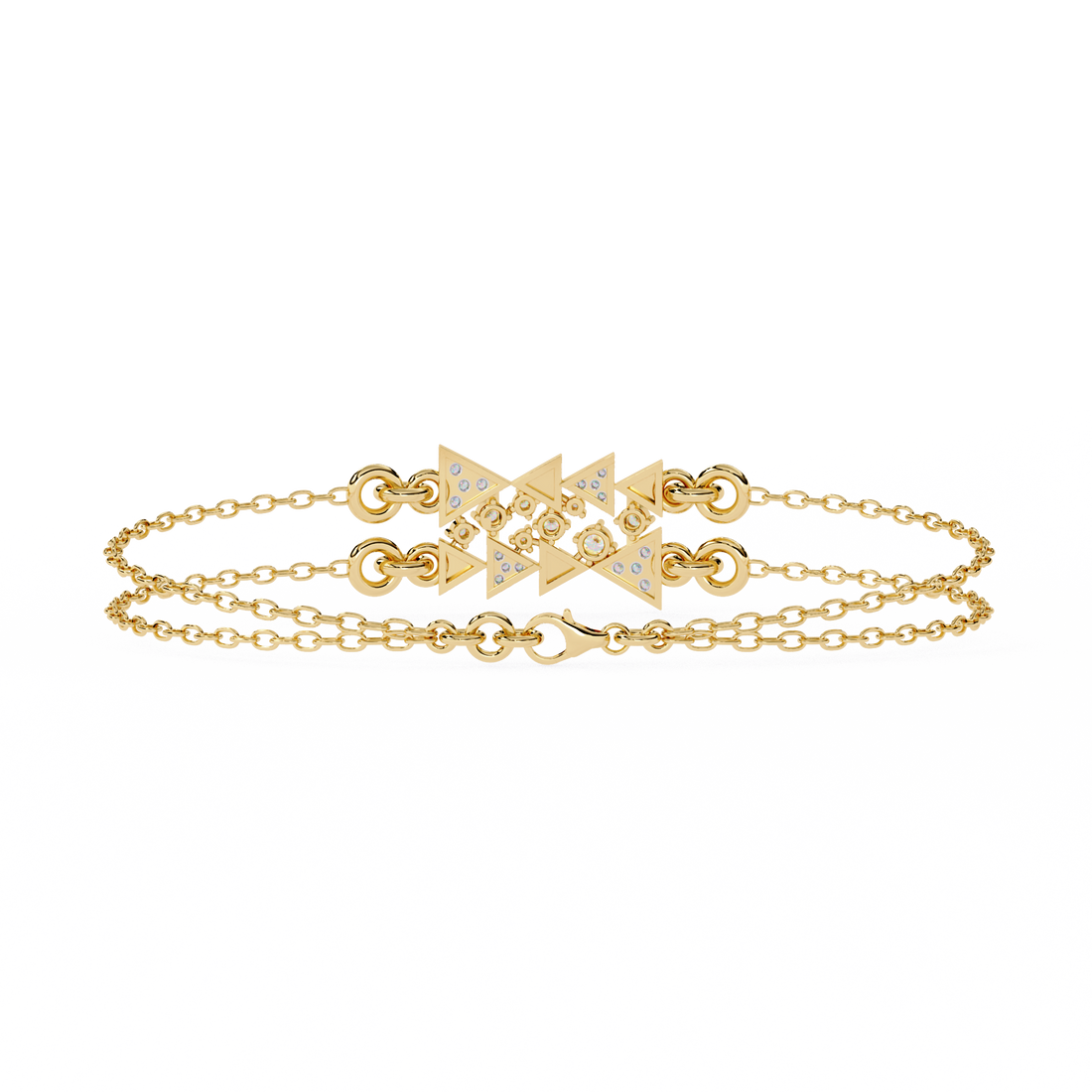 Fabulous  Bracelet With 18k Gold  Lab Grown Diamond.