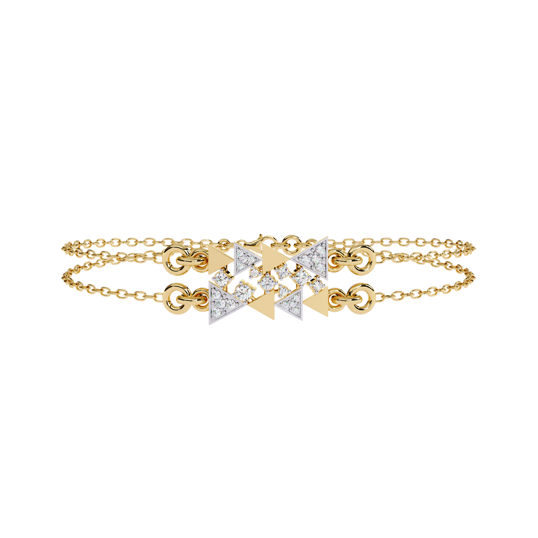 Fabulous  Bracelet With 18k Gold  Lab Grown Diamond.
