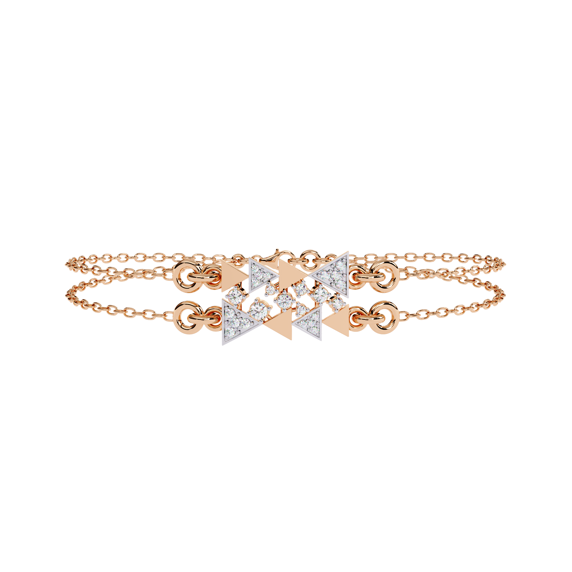Fabulous  Bracelet With 18k Gold  Lab Grown Diamond.