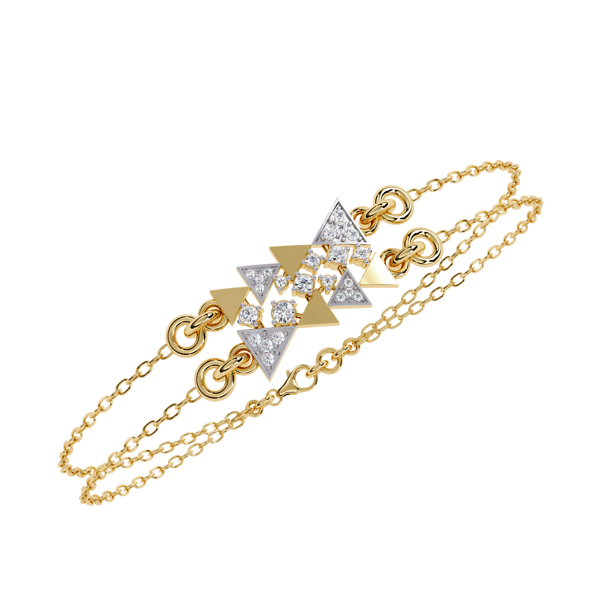 Fabulous  Bracelet With 18k Gold  Lab Grown Diamond.