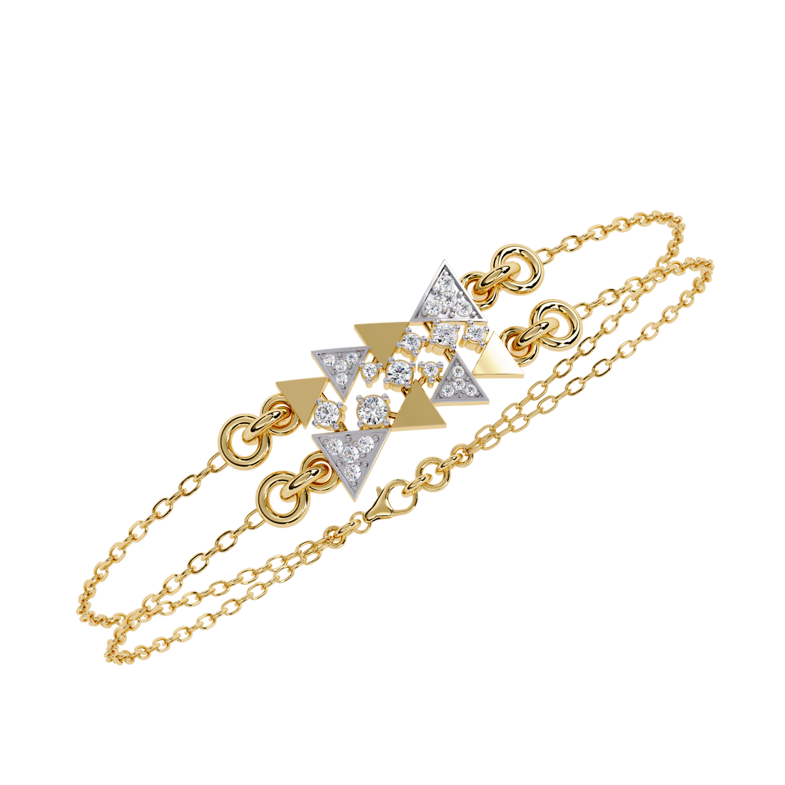 Fabulous  Bracelet With 18k Gold  Lab Grown Diamond.