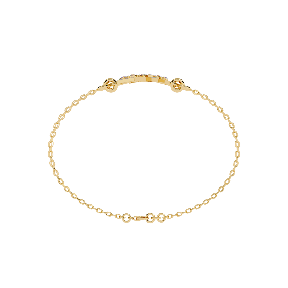 Fabulous  Bracelet With 18k Gold  Lab Grown Diamond.