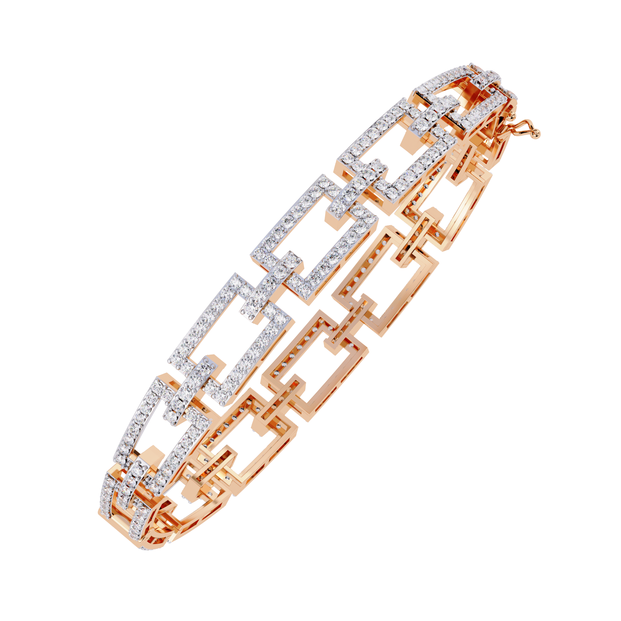 Fabulous  Bracelet With 18k Gold  Lab Grown Diamond.