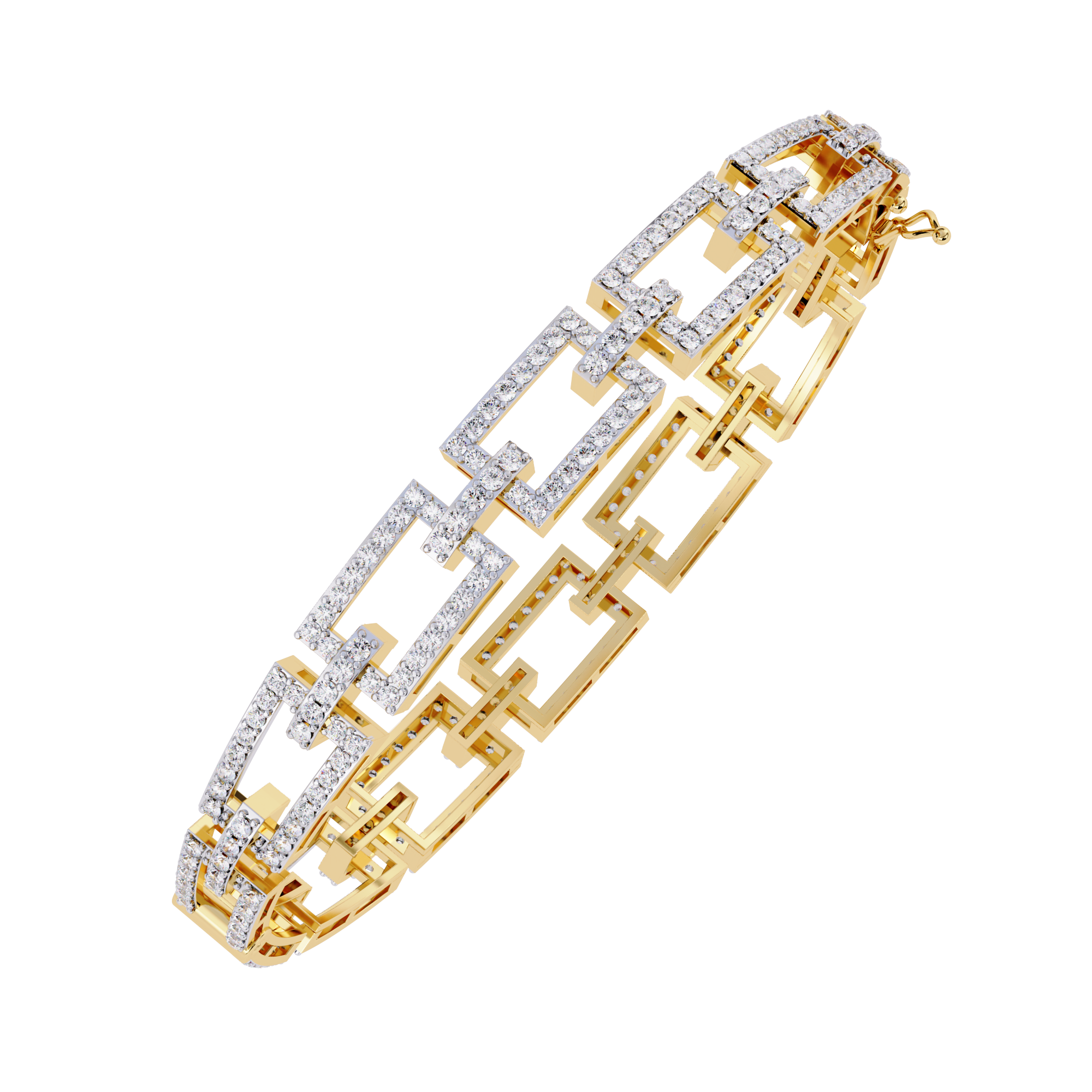 Fabulous  Bracelet With 18k Gold  Lab Grown Diamond.