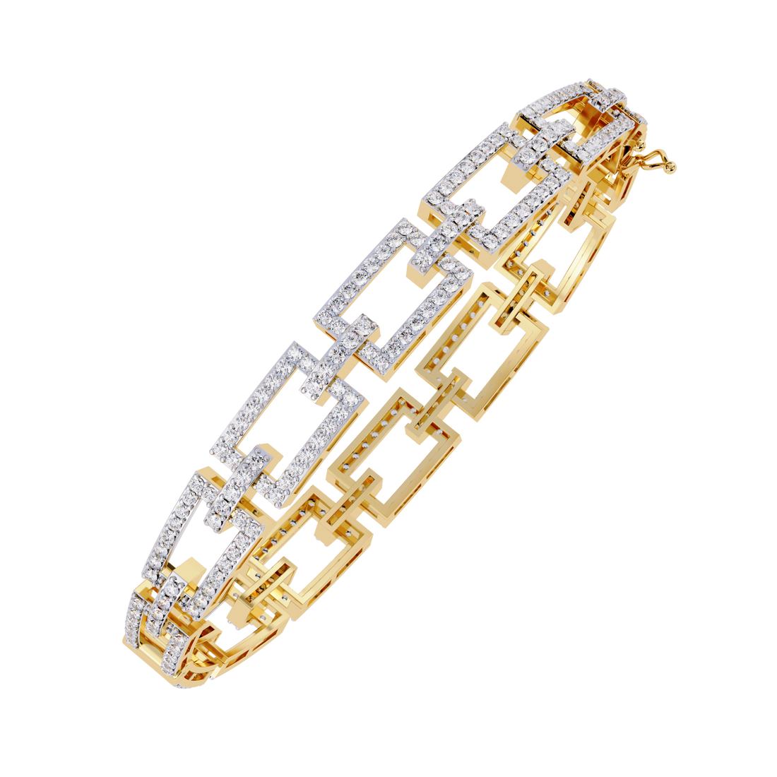 Fabulous  Bracelet With 18k Gold  Lab Grown Diamond.