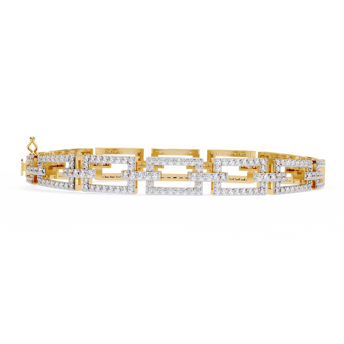 Fabulous  Bracelet With 18k Gold  Lab Grown Diamond.