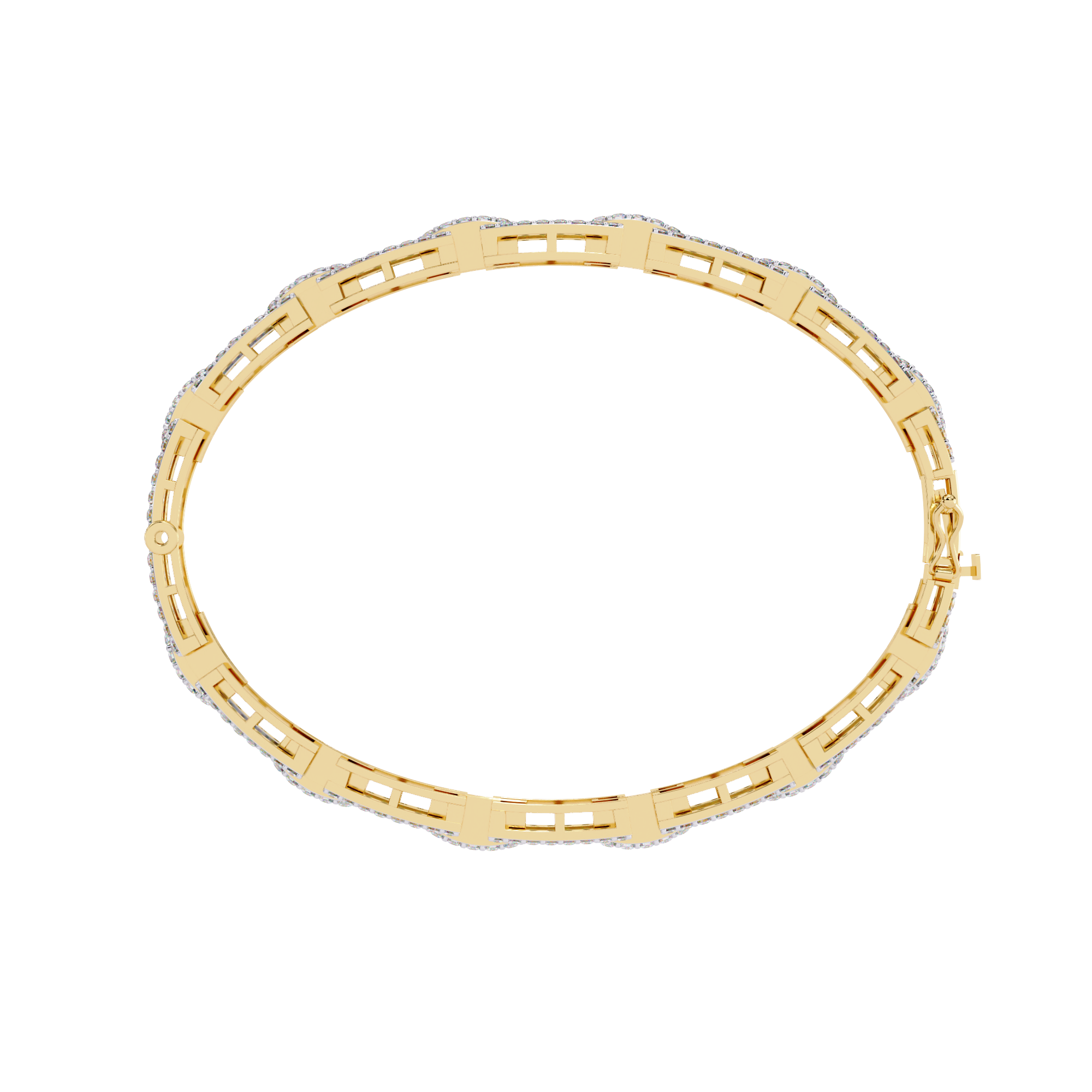 Fabulous  Bracelet With 18k Gold  Lab Grown Diamond.