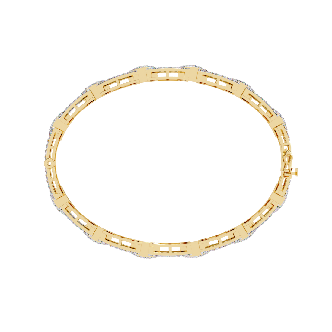 Fabulous  Bracelet With 18k Gold  Lab Grown Diamond.