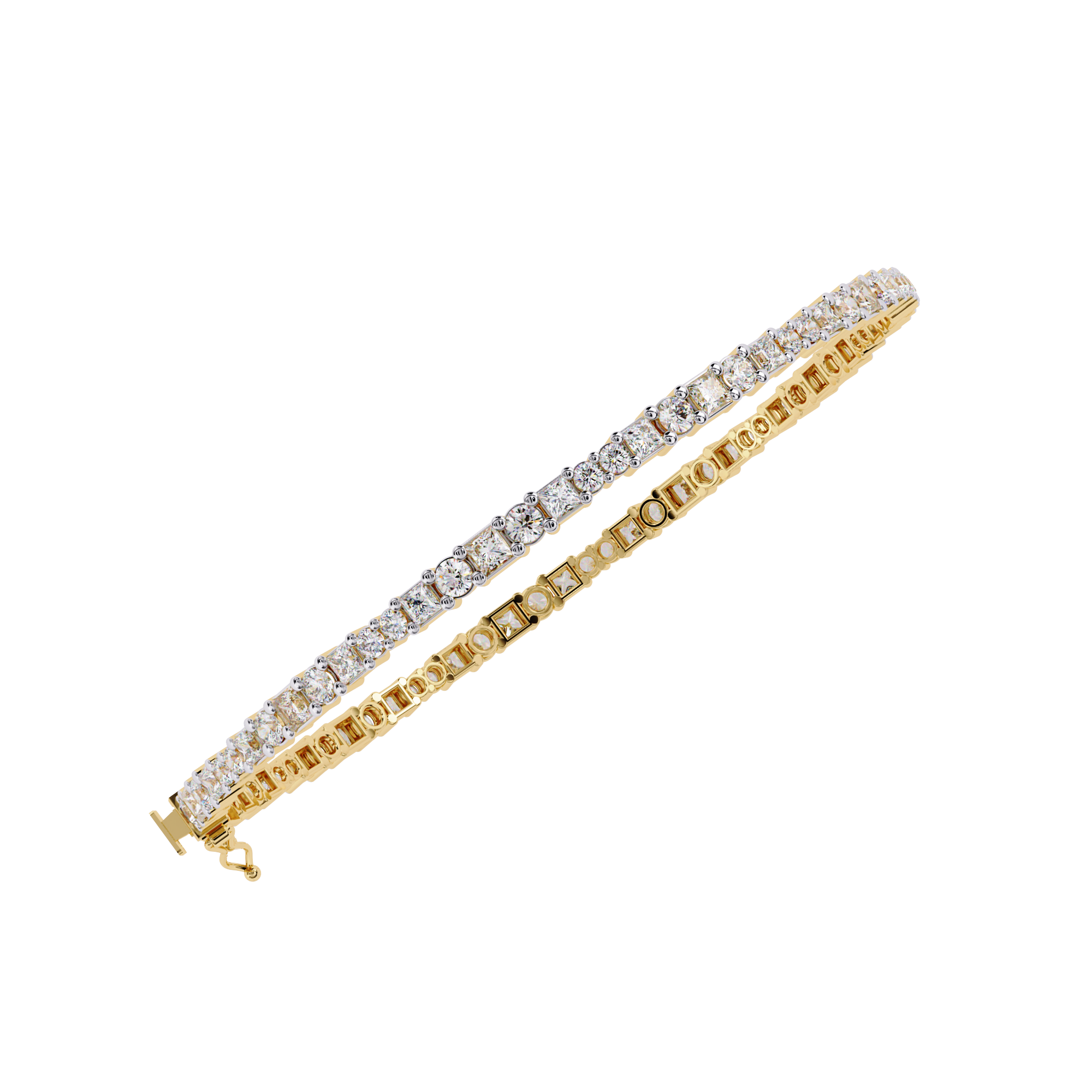 Fabulous  Bracelet With 18k Gold  Lab Grown Diamond.