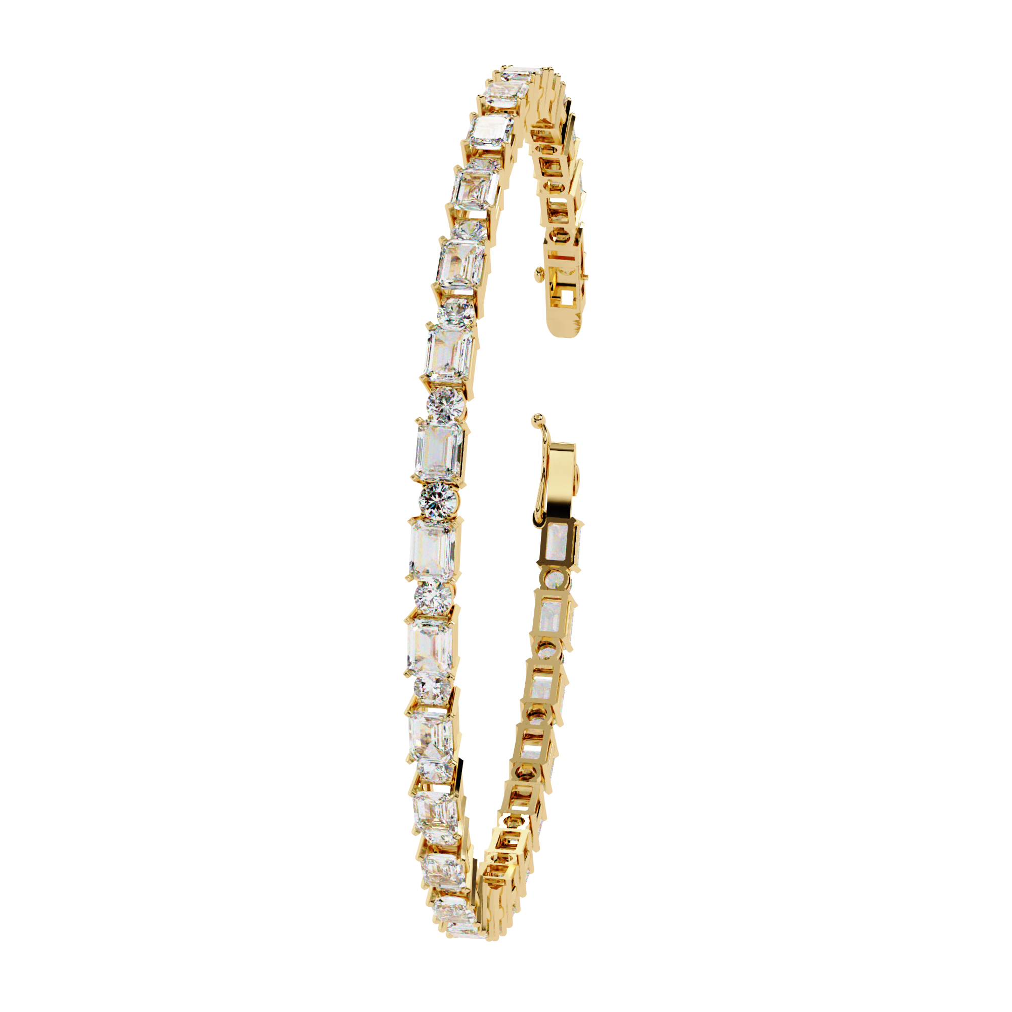 Fabulous  Bracelet With 18k Gold  Lab Grown Diamond.