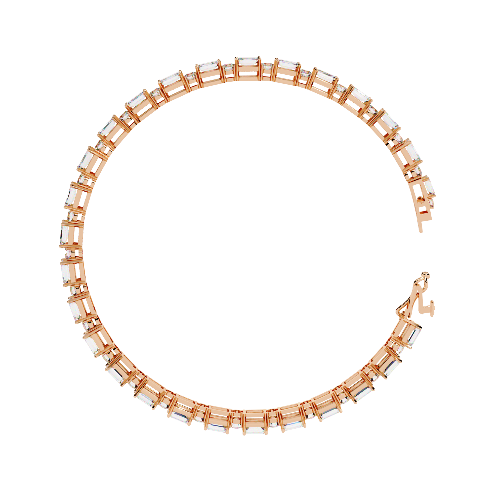 Fabulous  Bracelet With 18k Gold  Lab Grown Diamond.