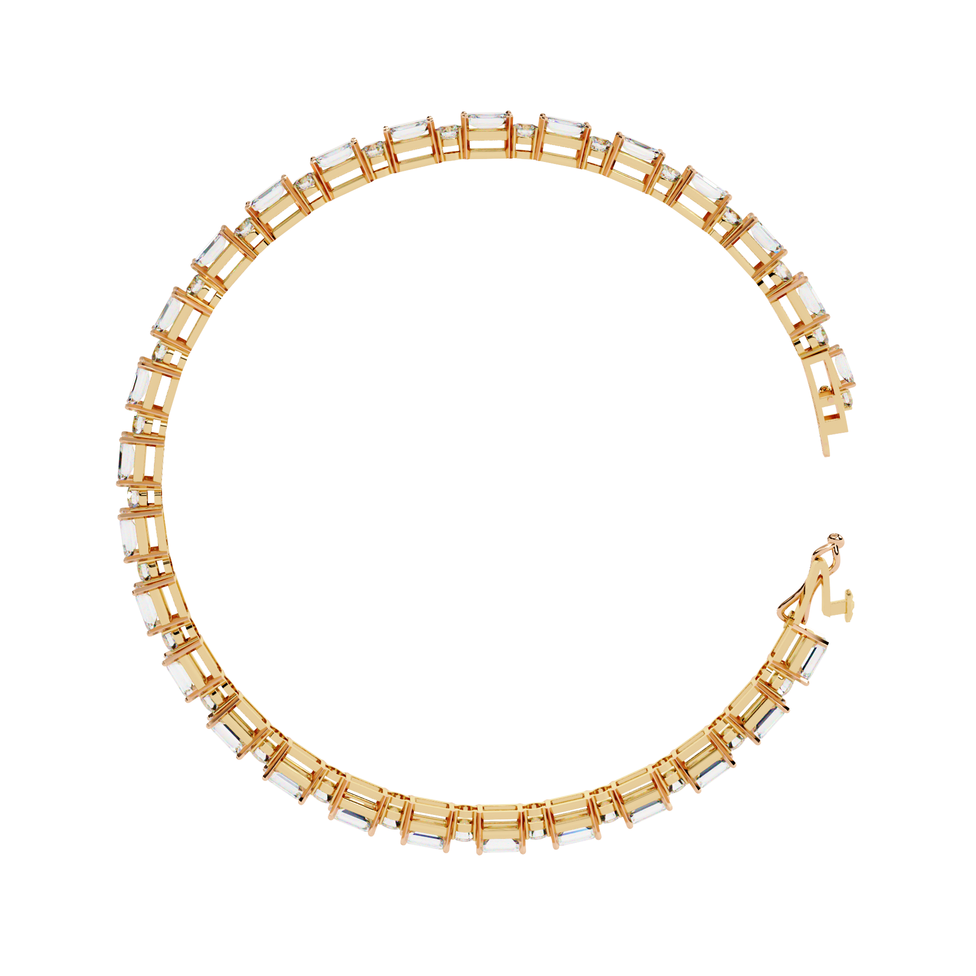 Fabulous  Bracelet With 18k Gold  Lab Grown Diamond.