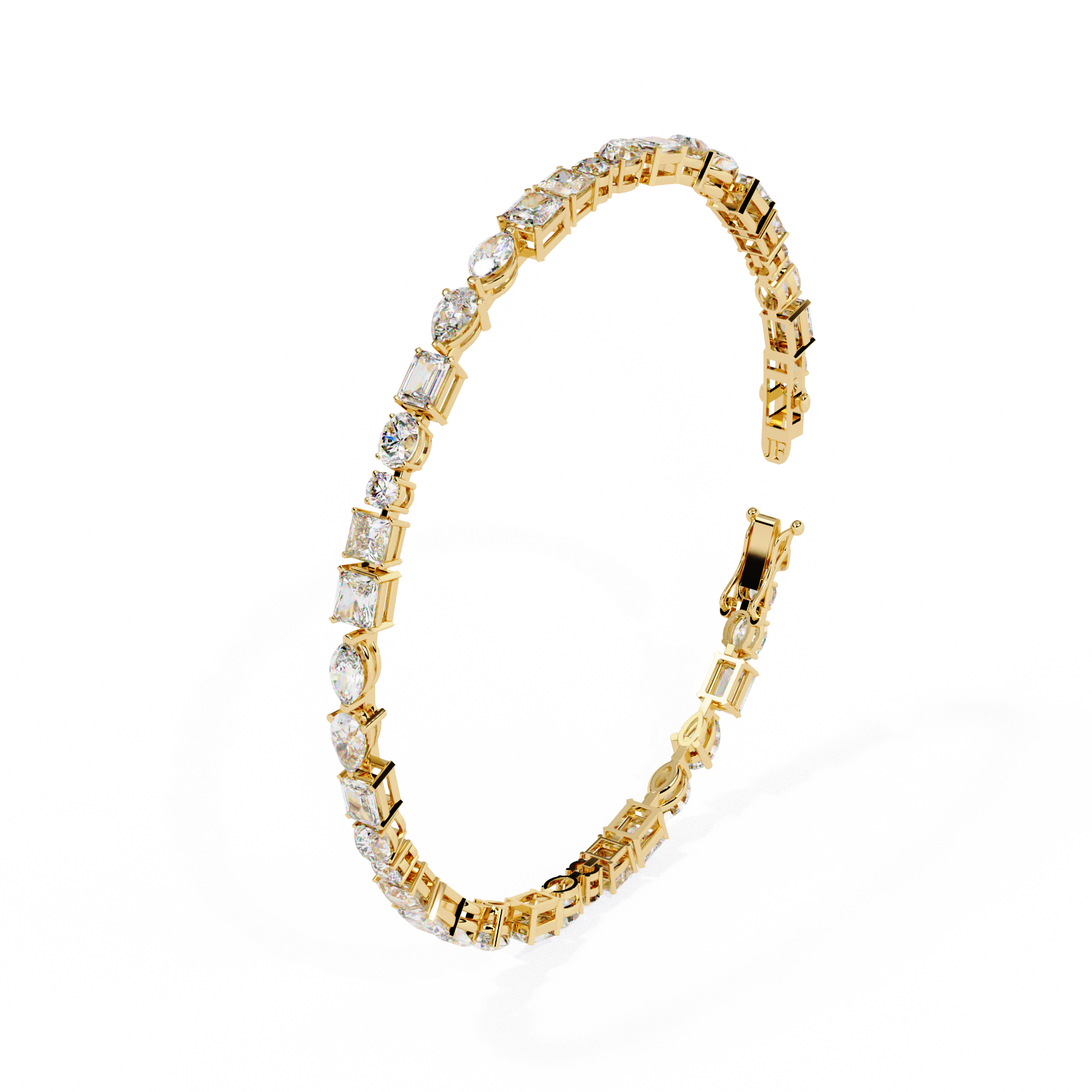 Fabulous  Bracelet With 18k Gold  Lab Grown Diamond.