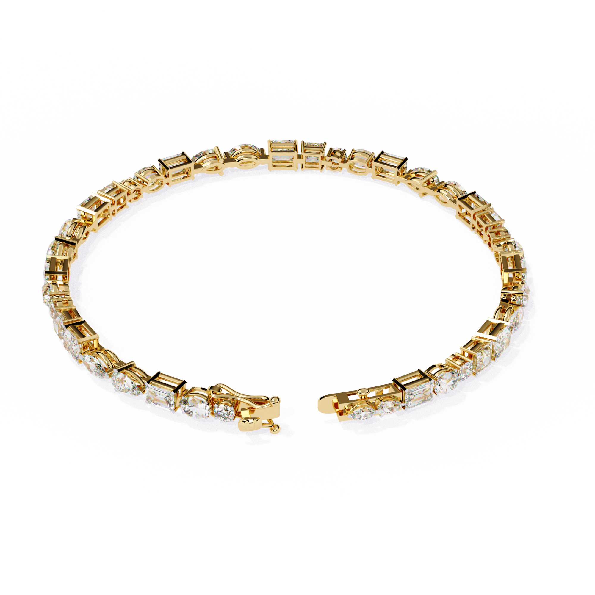 Fabulous  Bracelet With 18k Gold  Lab Grown Diamond.