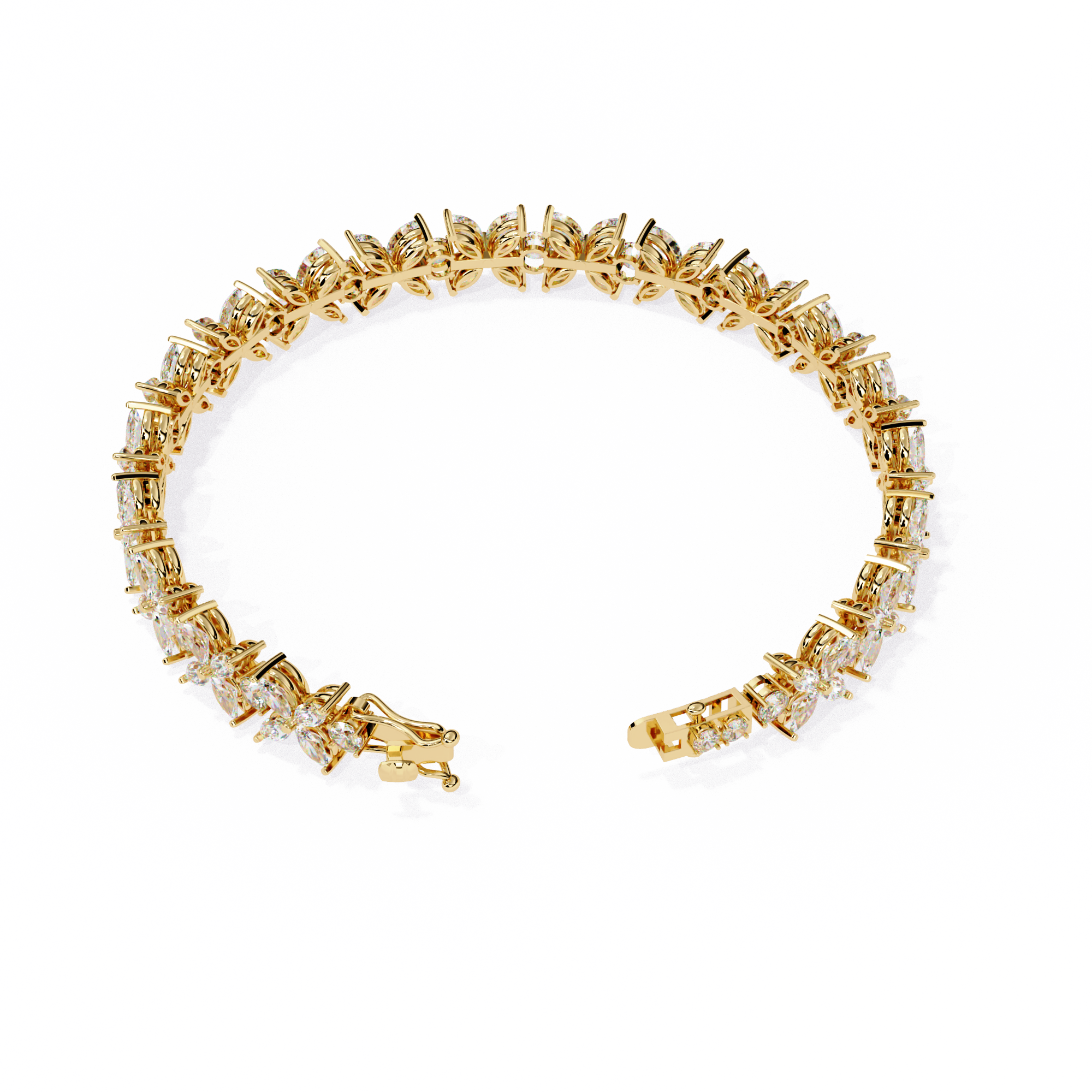 Fabulous  Bracelet With 18k Gold  Lab Grown Diamond.