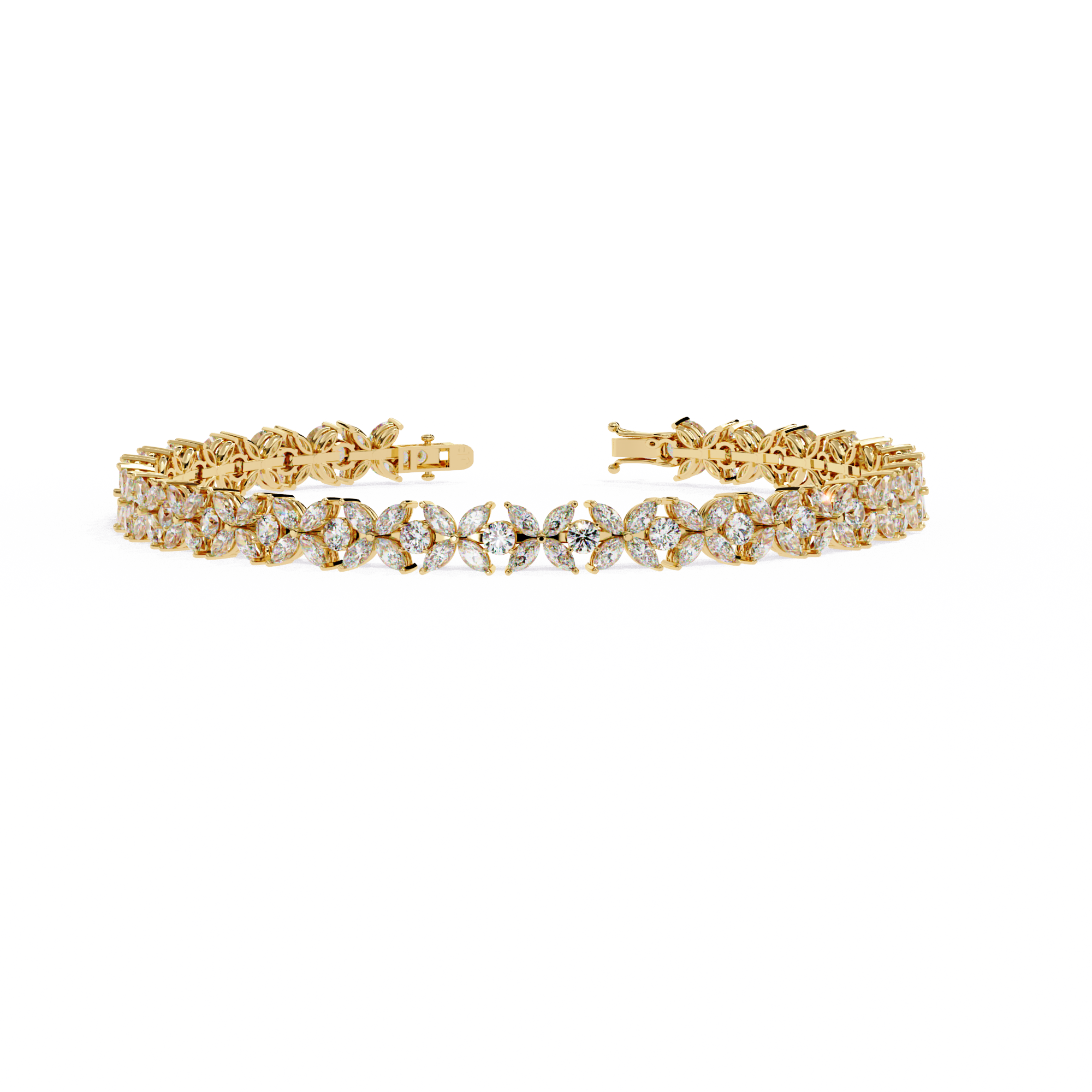 Fabulous  Bracelet With 18k Gold  Lab Grown Diamond.