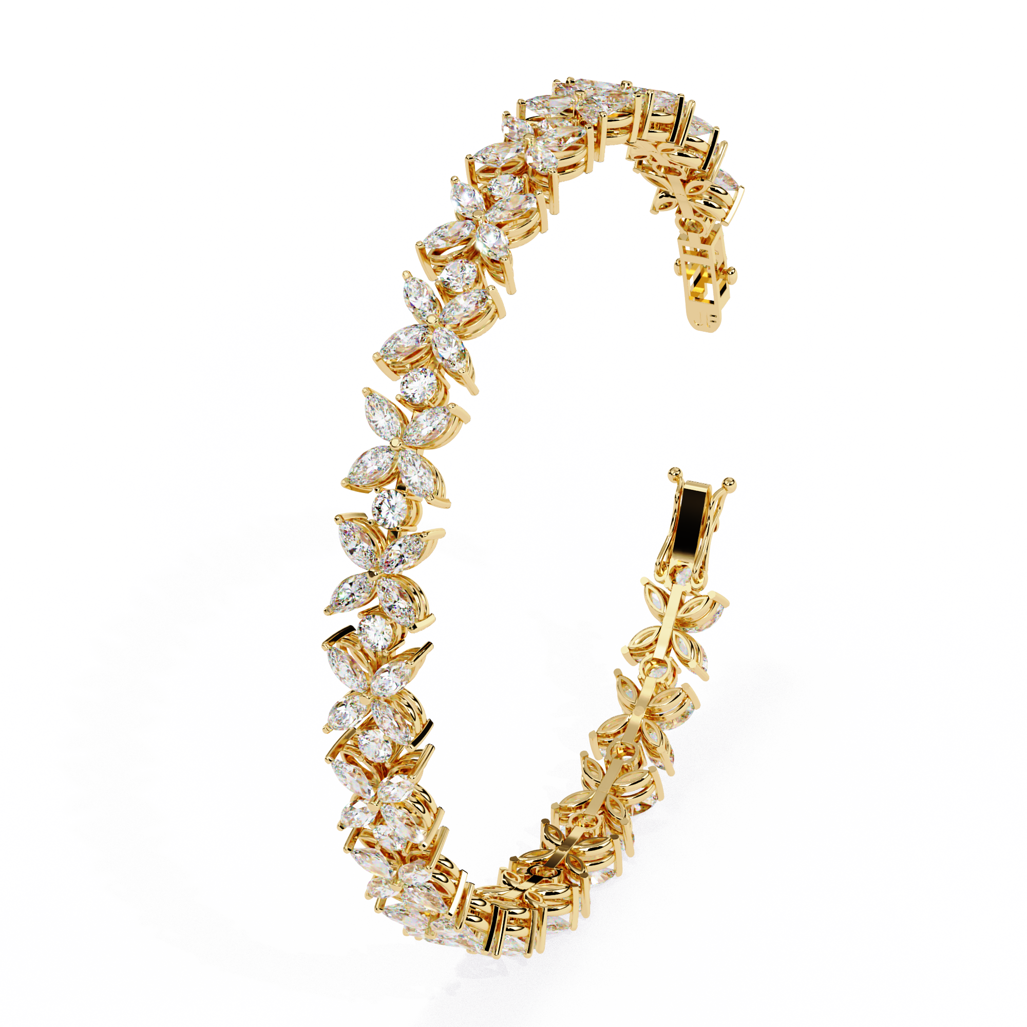 Fabulous  Bracelet With 18k Gold  Lab Grown Diamond.