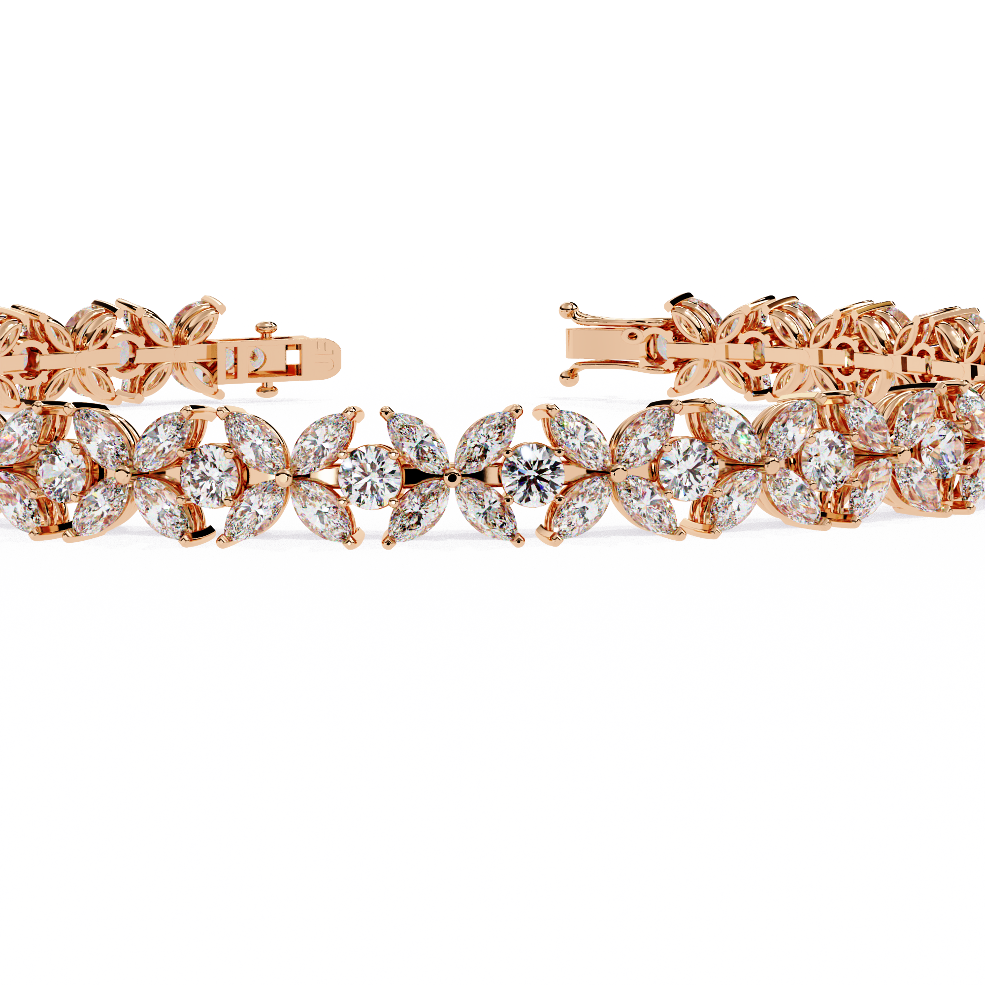 Fabulous  Bracelet With 18k Gold  Lab Grown Diamond.