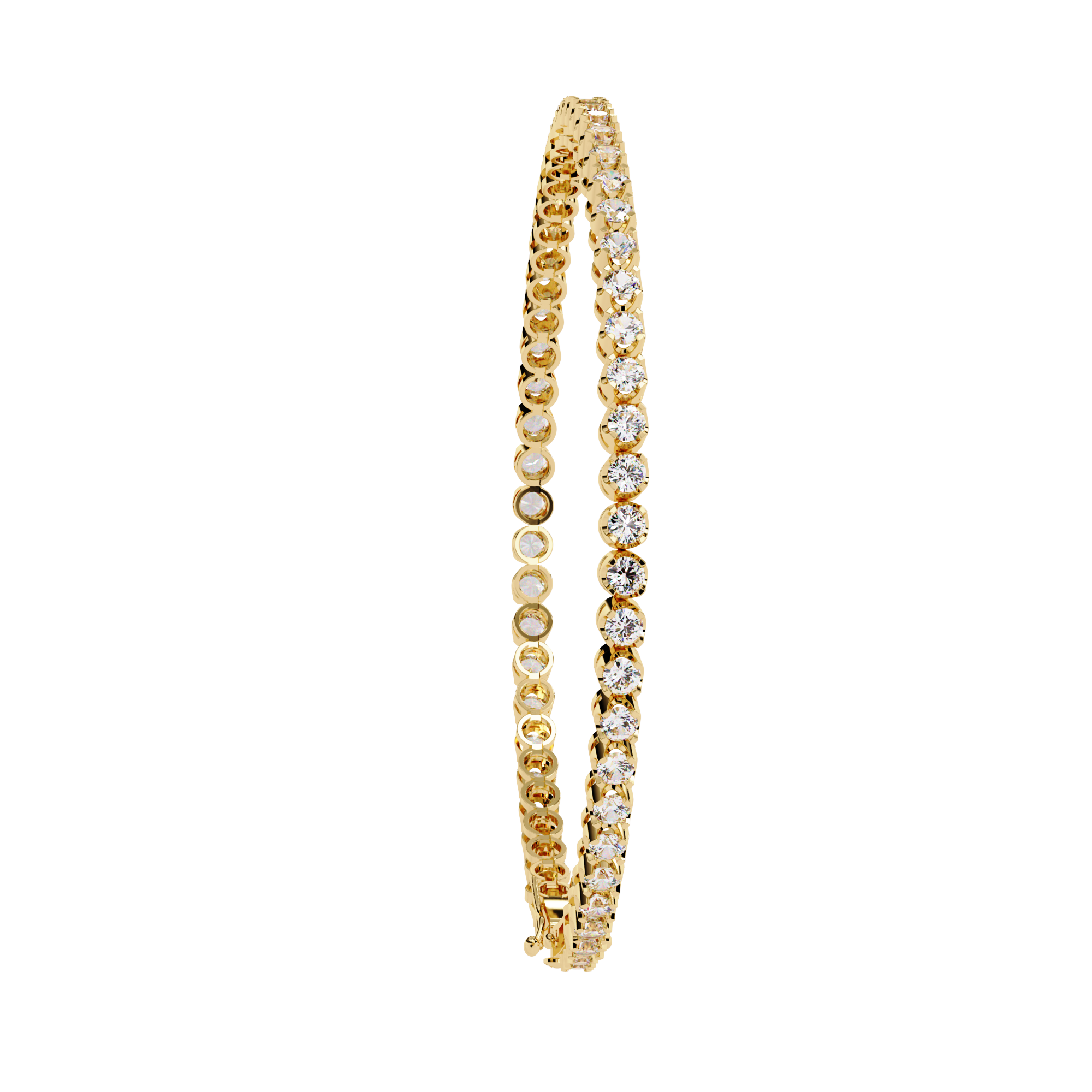 Fabulous  Bracelet With 18k Gold  Lab Grown Diamond.