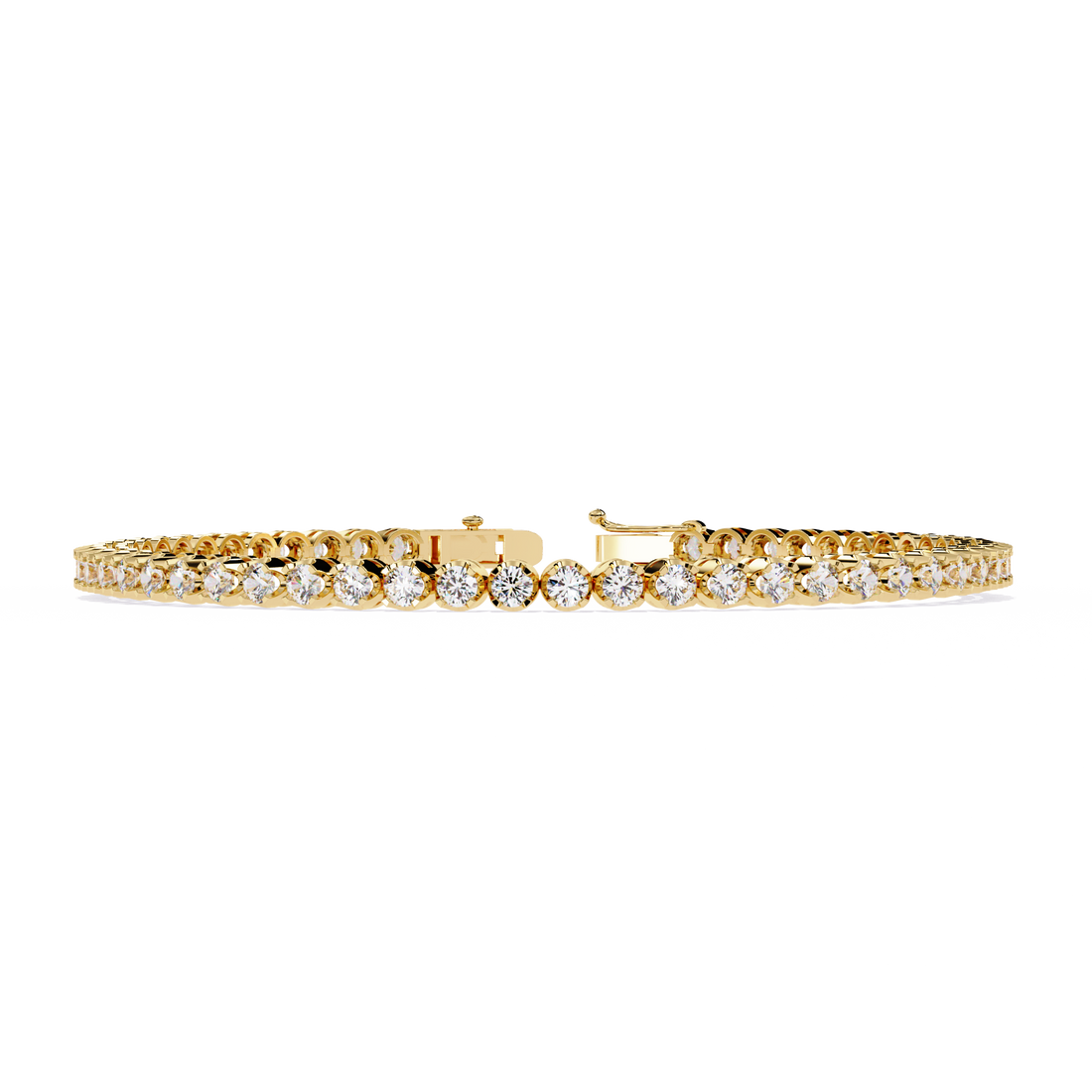 Fabulous  Bracelet With 18k Gold  Lab Grown Diamond.